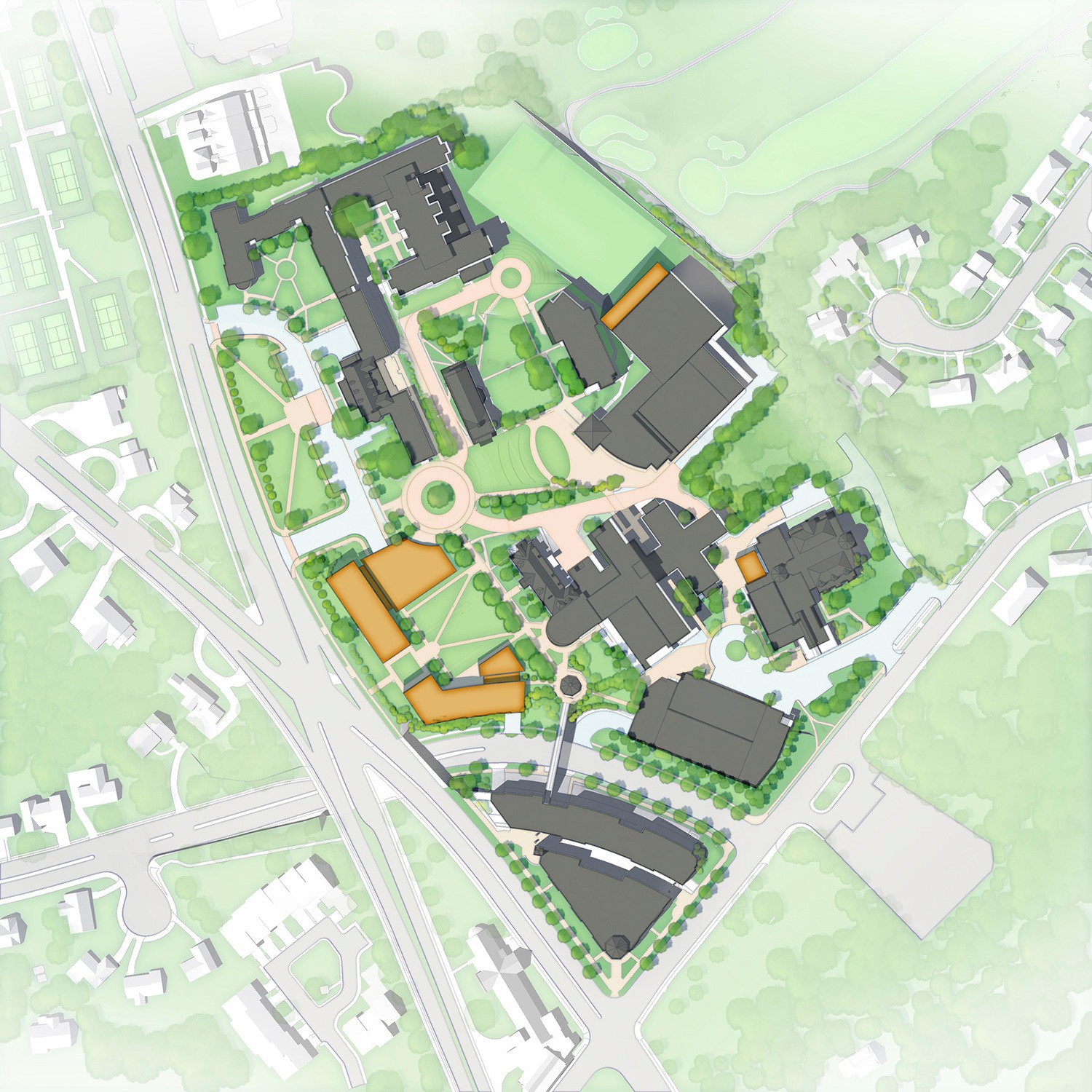 Marymount University Campus Master Plan Update Illustrative Rendering of High Impact Campus Development...