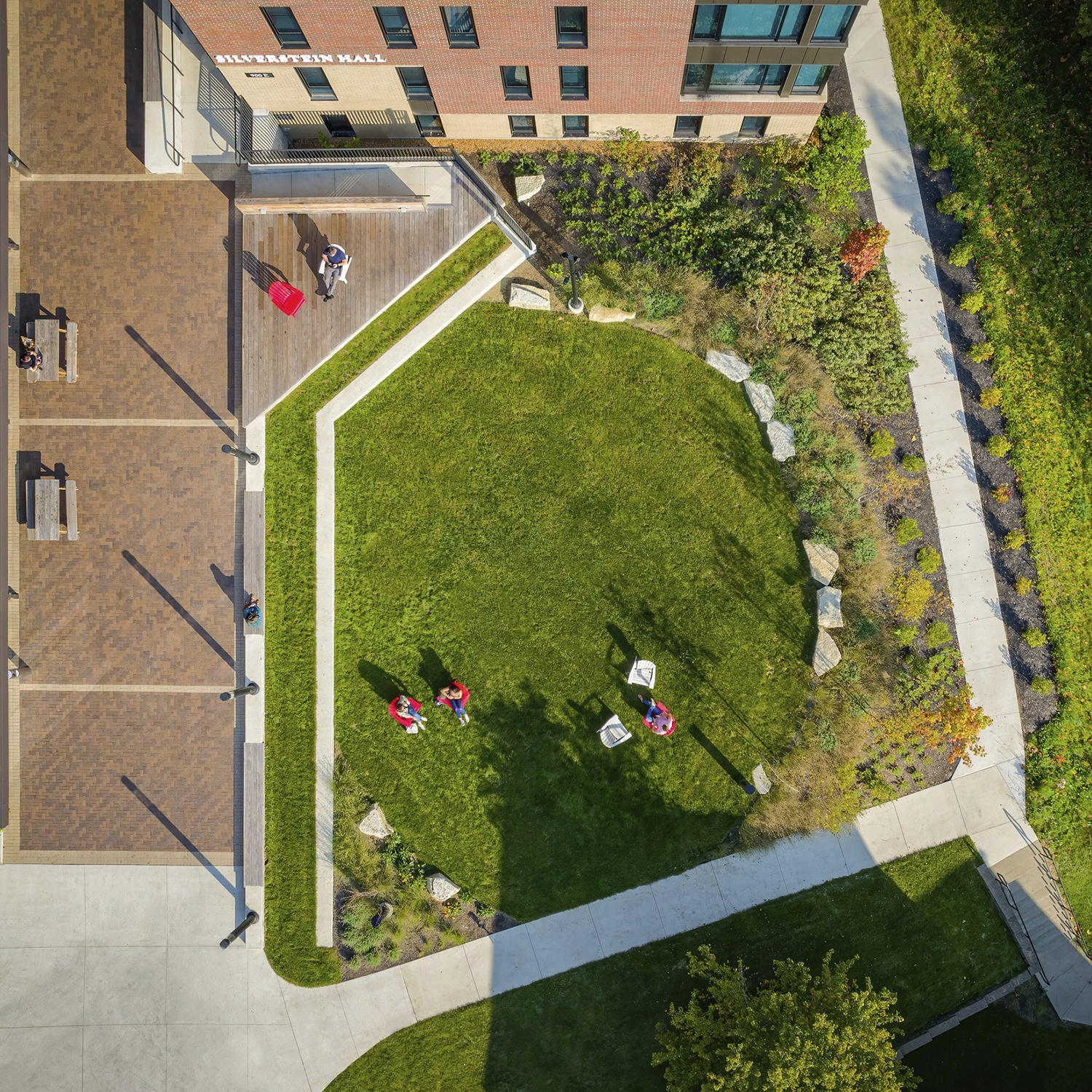 Overview of the landscape at Silverstein Hall at Denison University