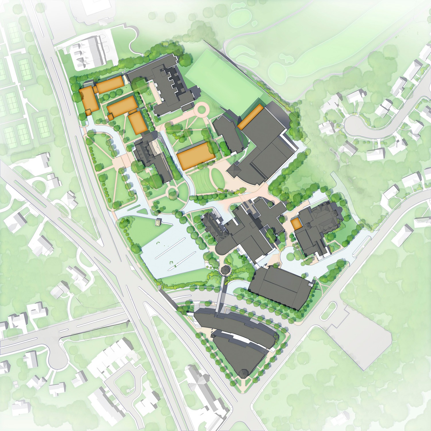 Marymount University Campus Master Plan Update Illustrative Rendering of High Impact Campus Development...