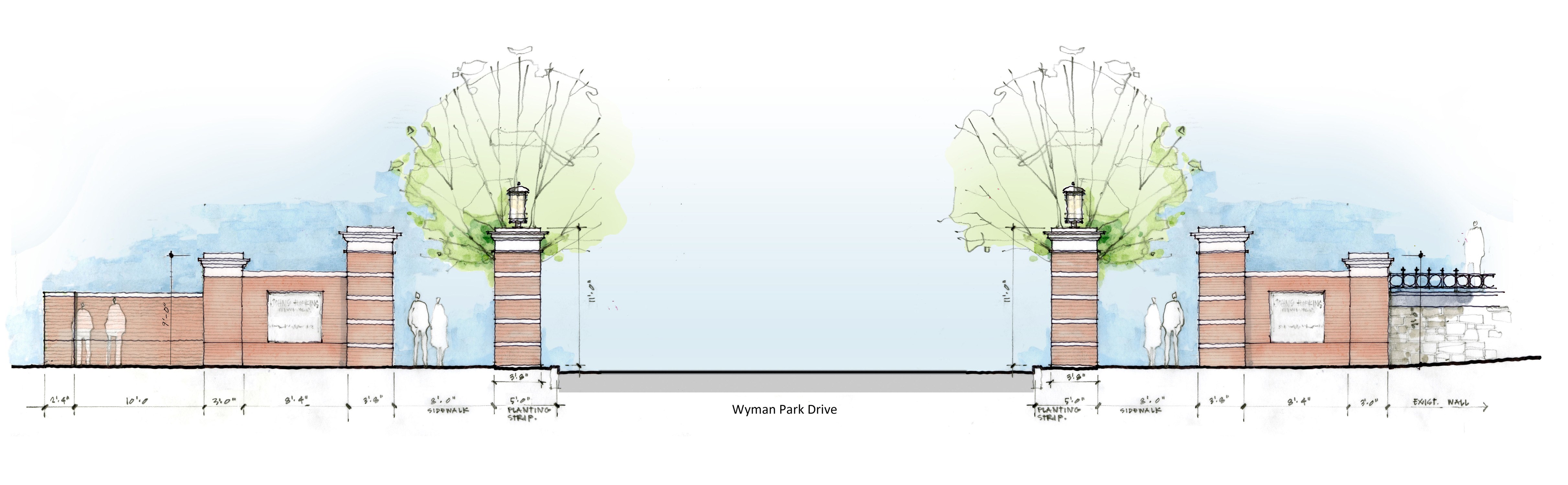 South Entrance Elevation at San Martin Drive