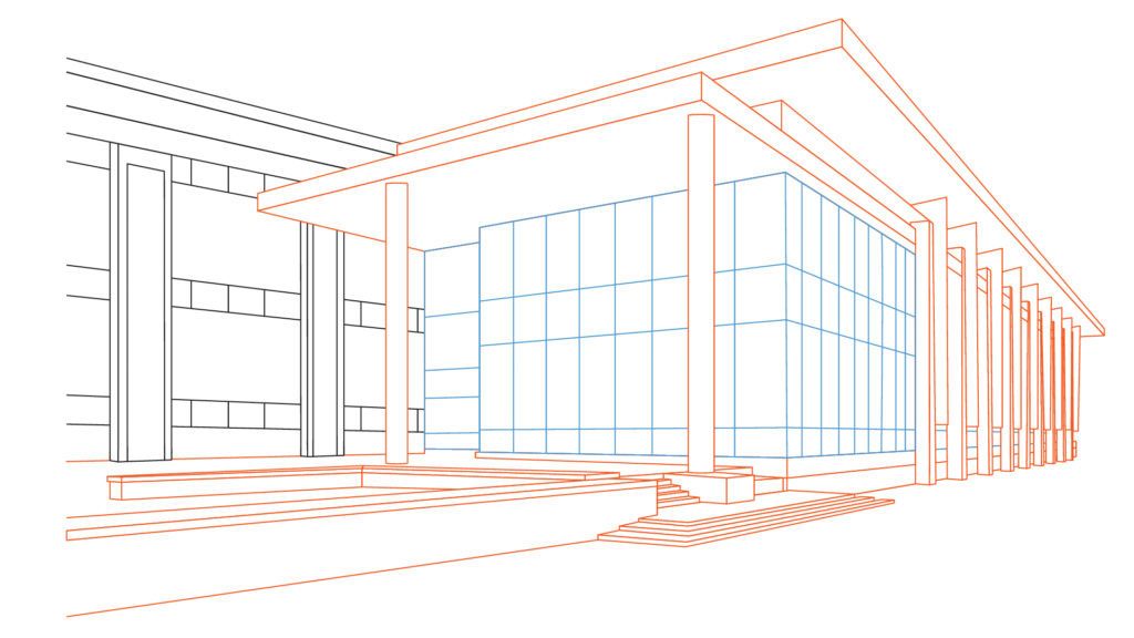 A sketch of the Kent State Integrated Science Building