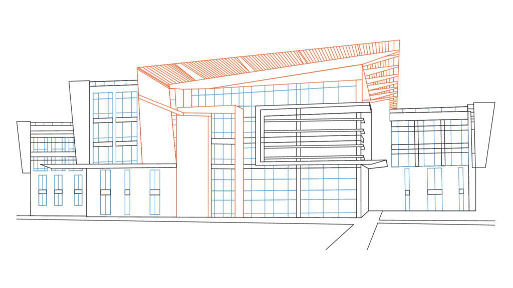 Zachry Education Building sketch