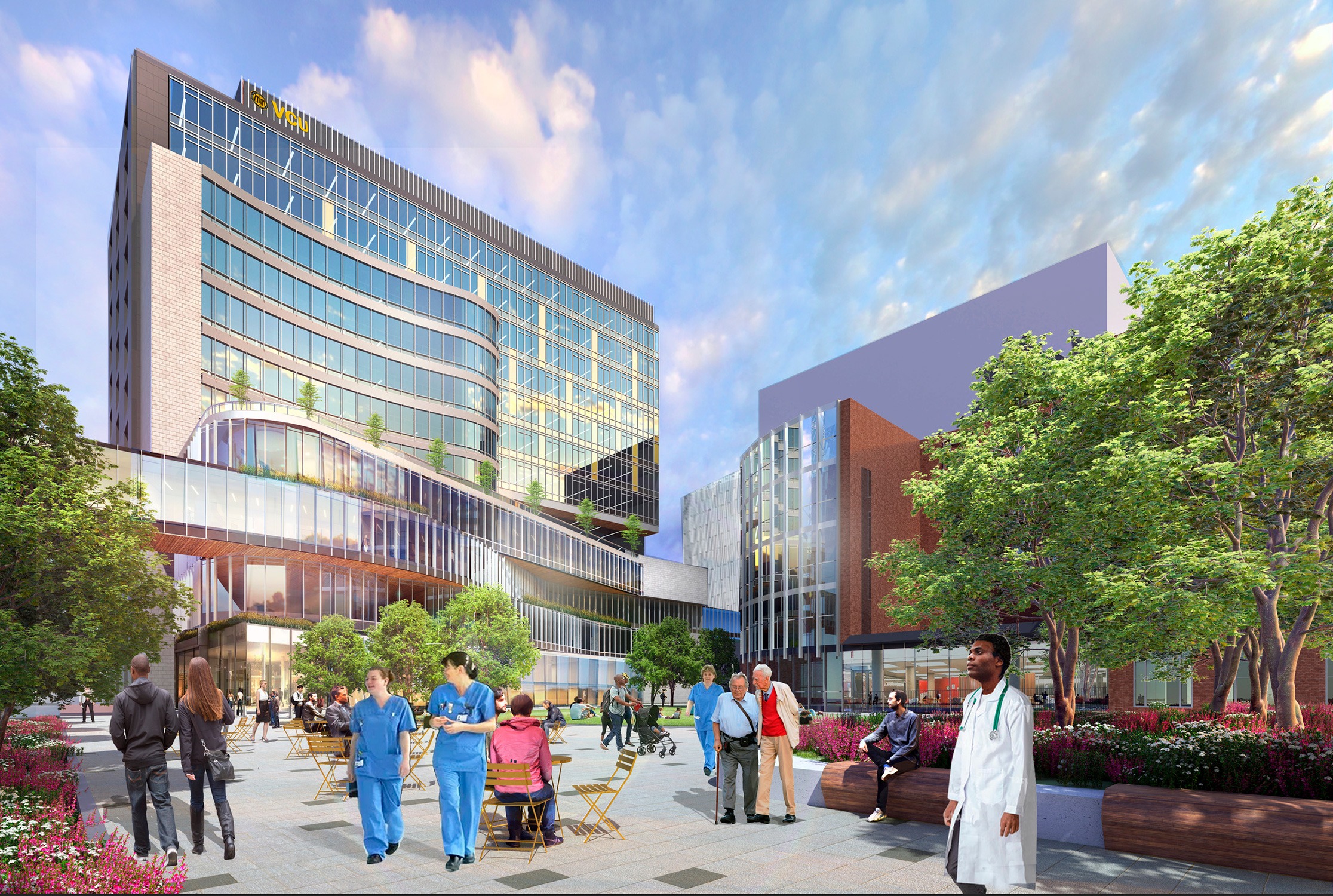 Conceptual rendering of the proposed Transdisciplinary Neurosciences Building from the ONE VCU...