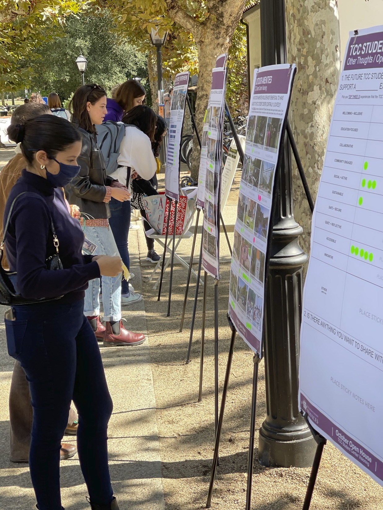 A woman participates in an engagement session