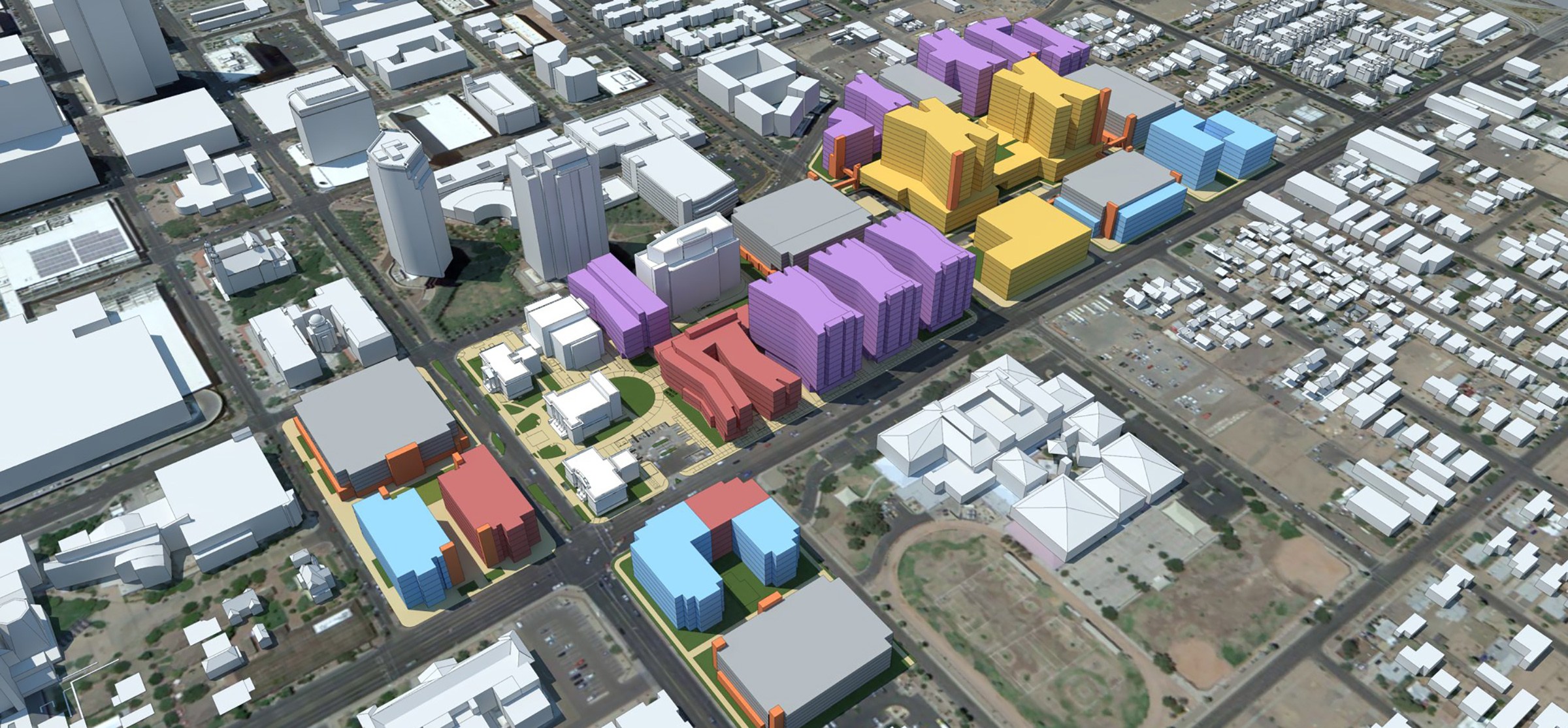 City of Phoenix_Phoenix Biomedical Campus_Master Plan looking west