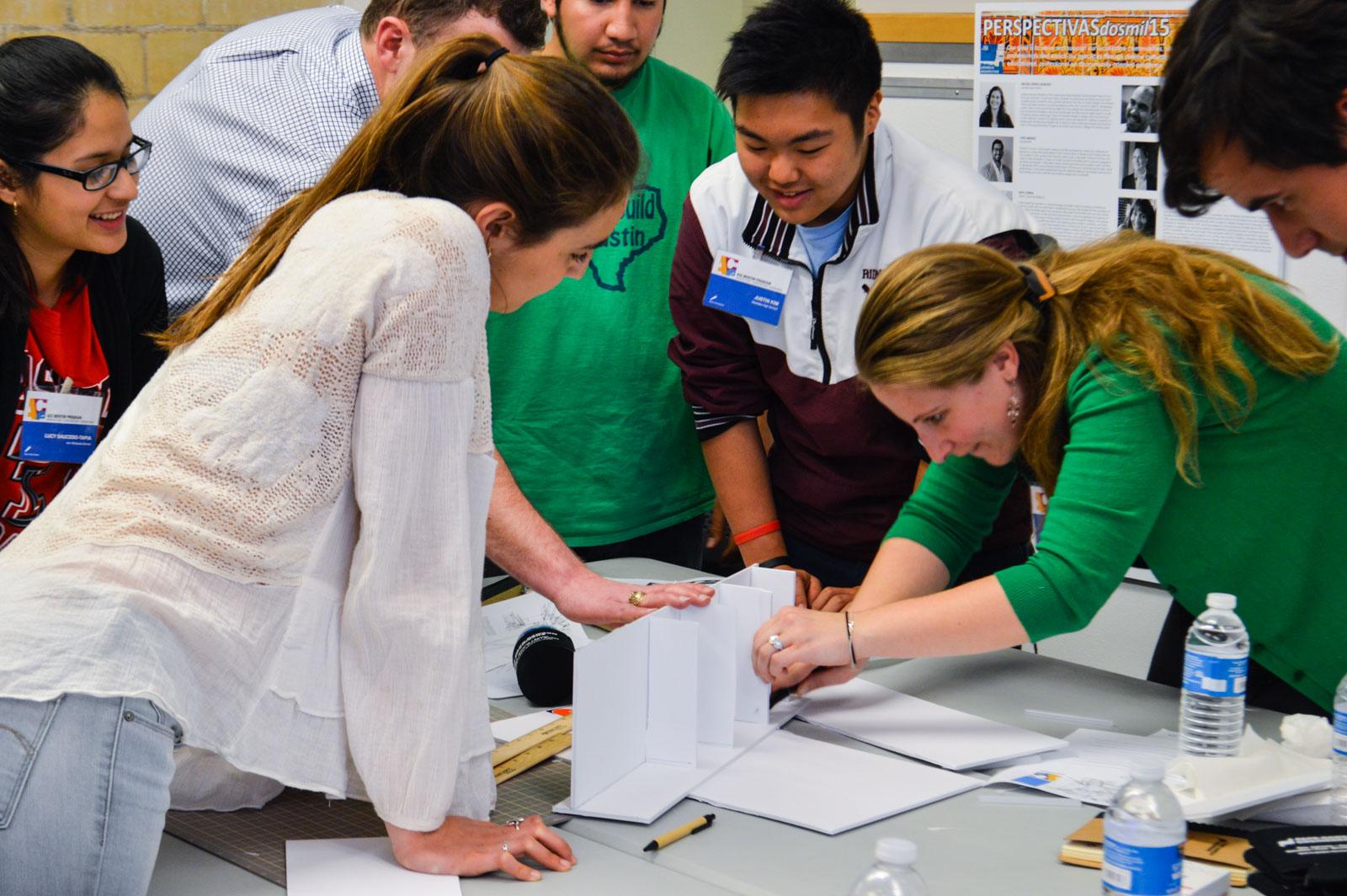 Allison Wilson volunteers with students as part of ACE Mentors.