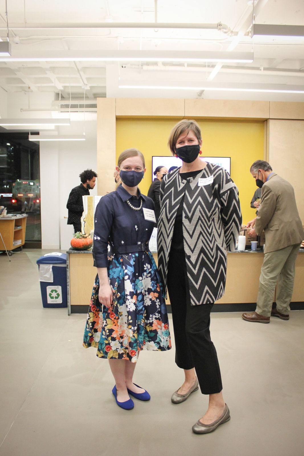 Laura Wheaton is seen with the former executive director of AIA Baltimore.