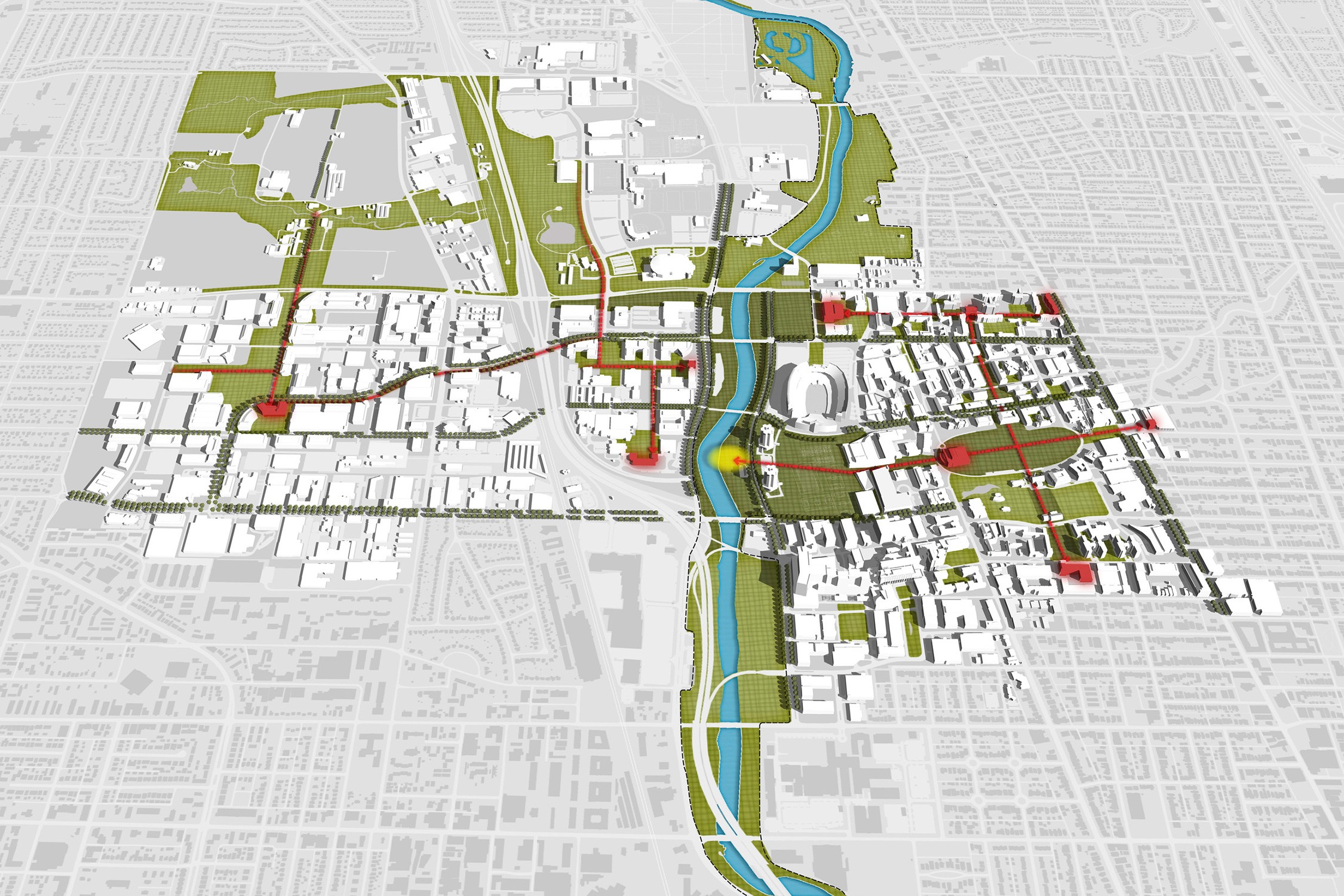 Ohio State University Master Plan3D Illustrative Plan