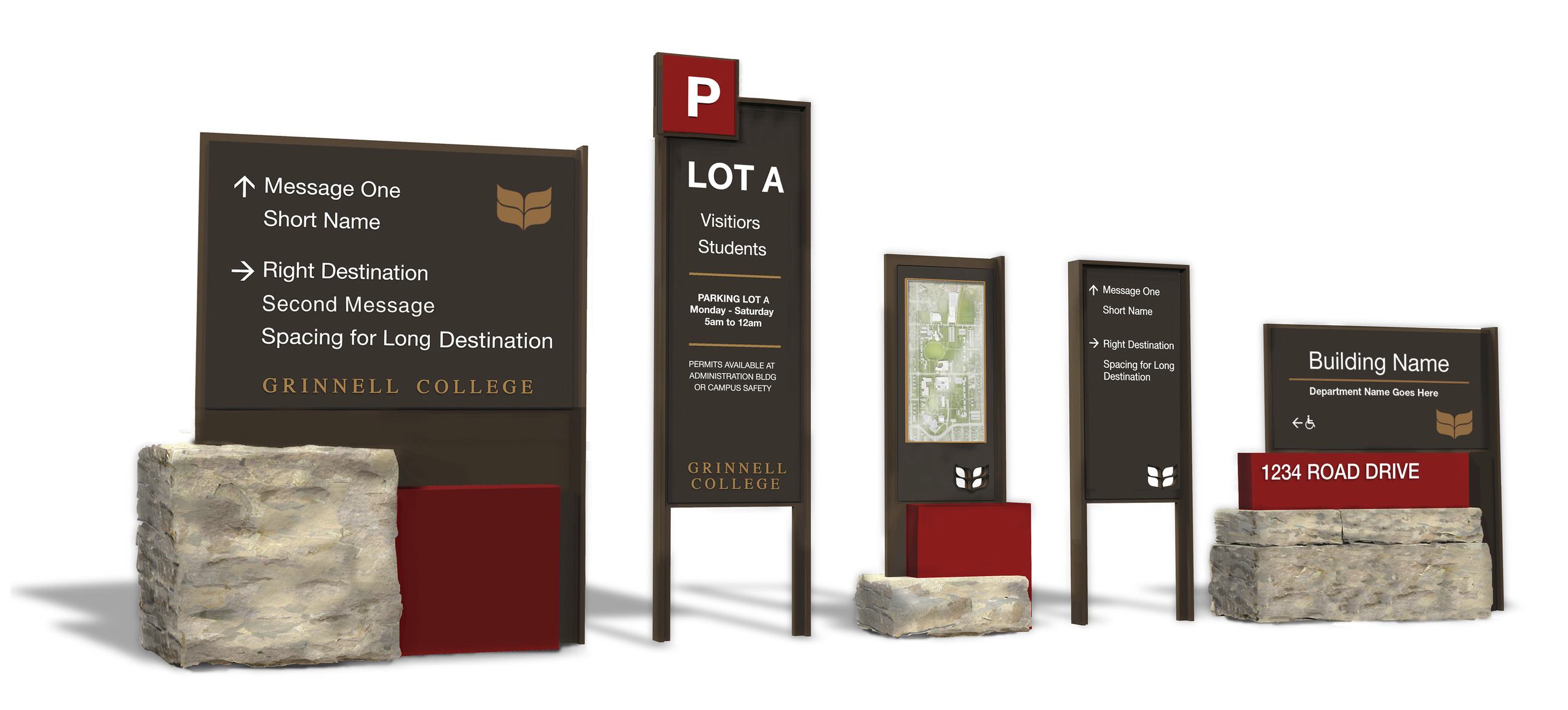 Grinnell Signage Family Render