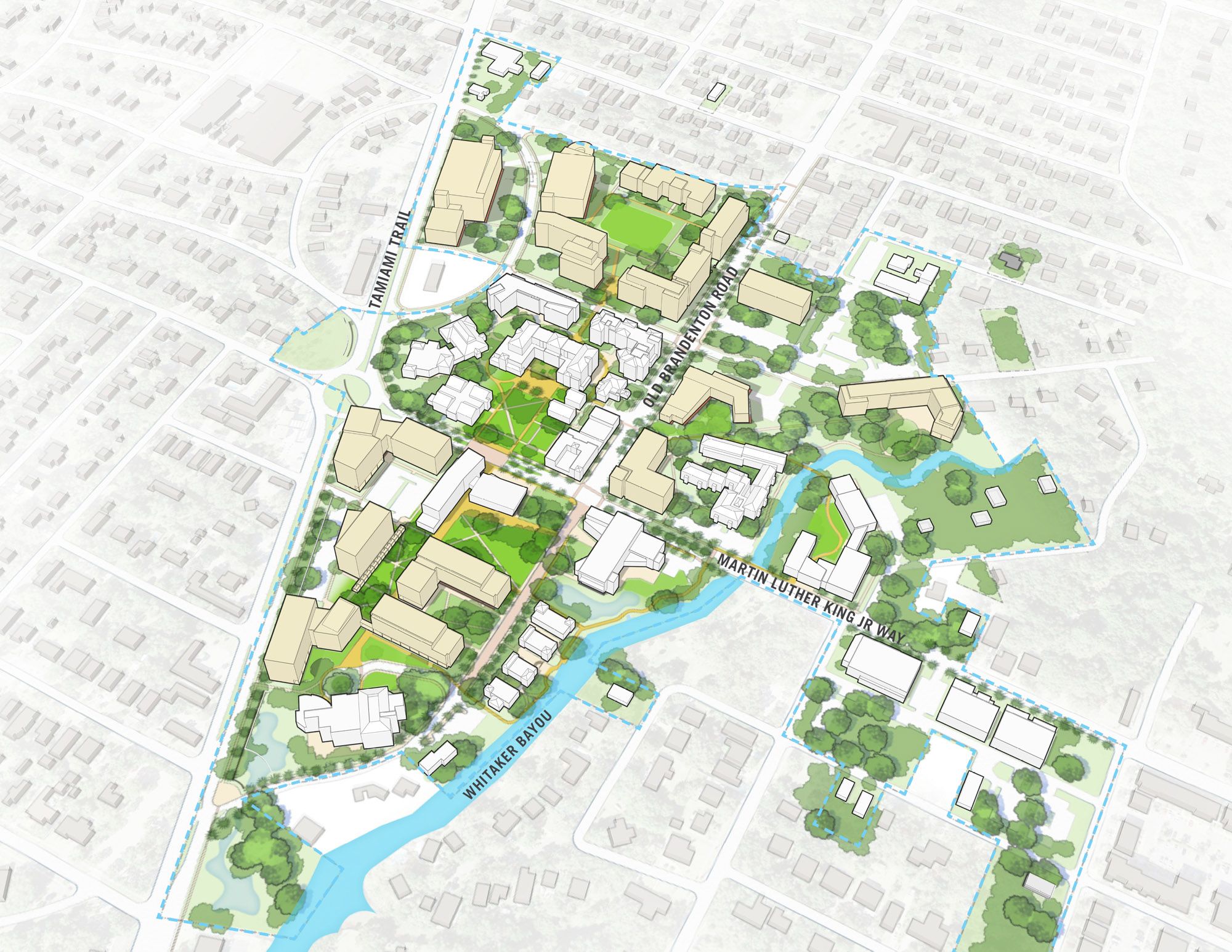 The proposed campus plan for Ringling College of Art and Design