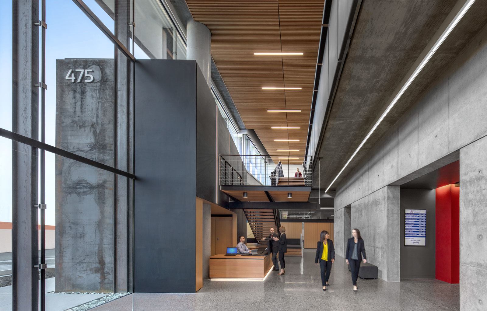 University Of Arizona Biomedical Sciences Partnership Building Interior Lobby With Stairs