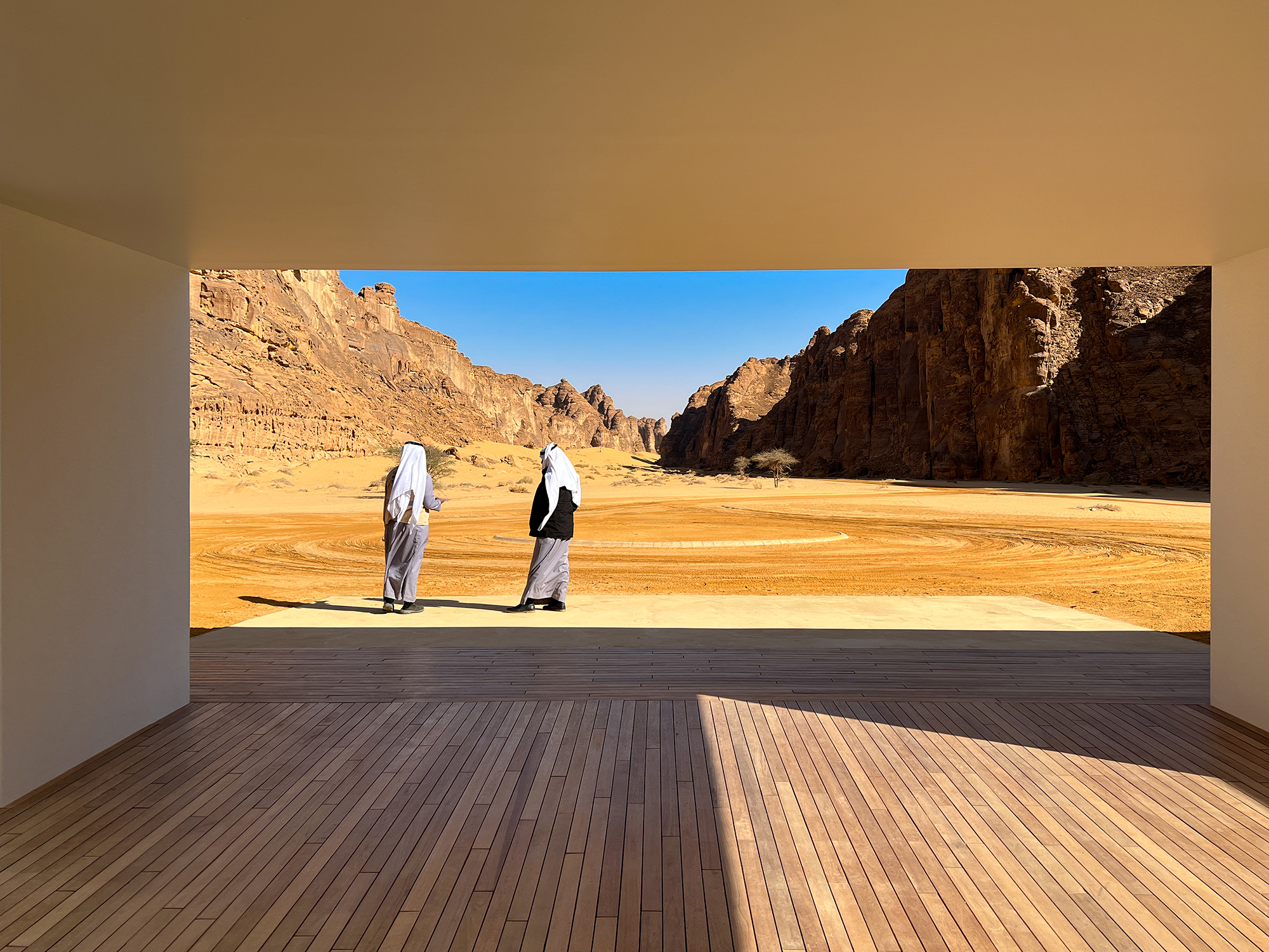 The view looking north from the Desert X visitor center