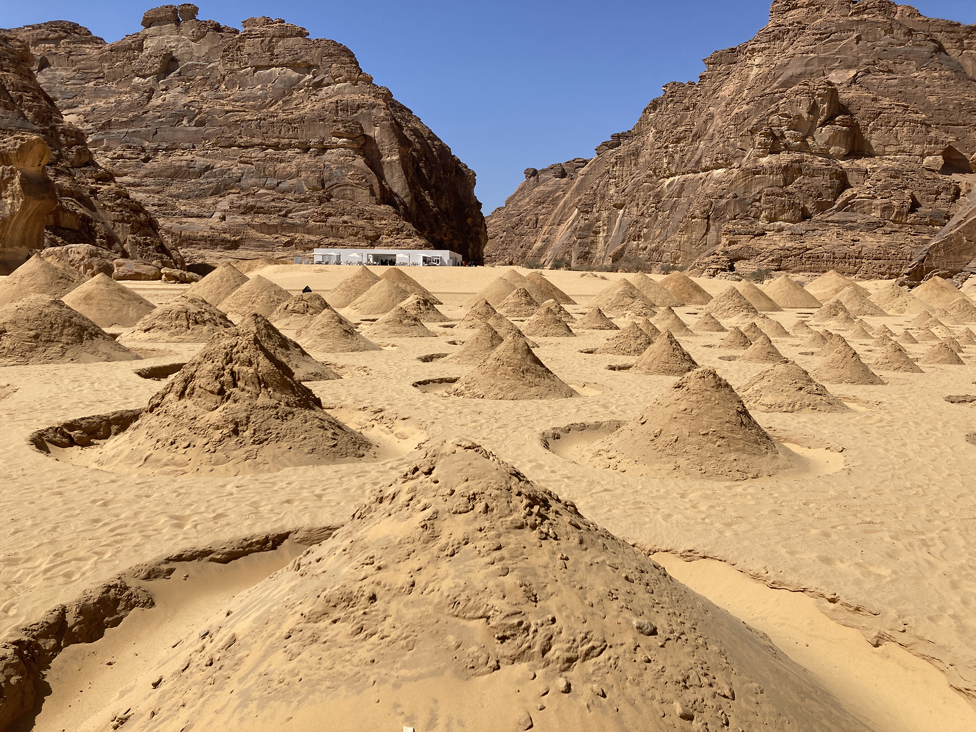 Desert X Visitor Center is located in a central location within the canyon