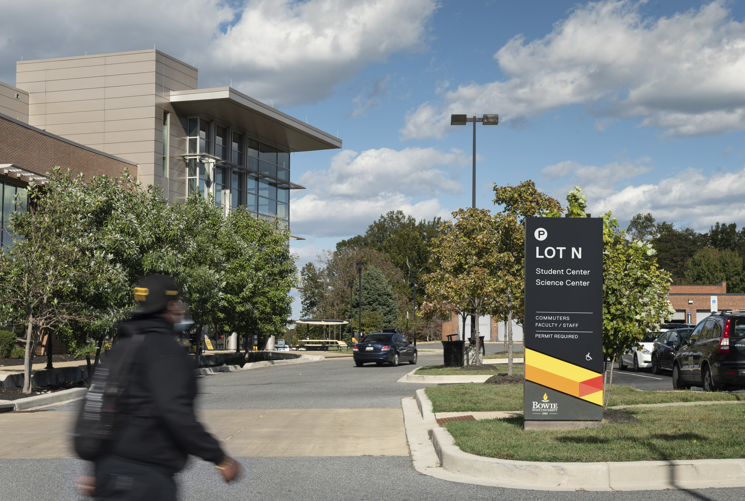 Parking lot identification sign