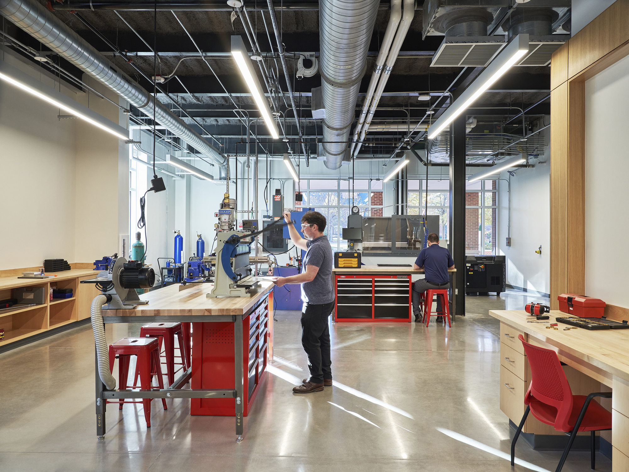 A maker space in Elon University's Founders Hall