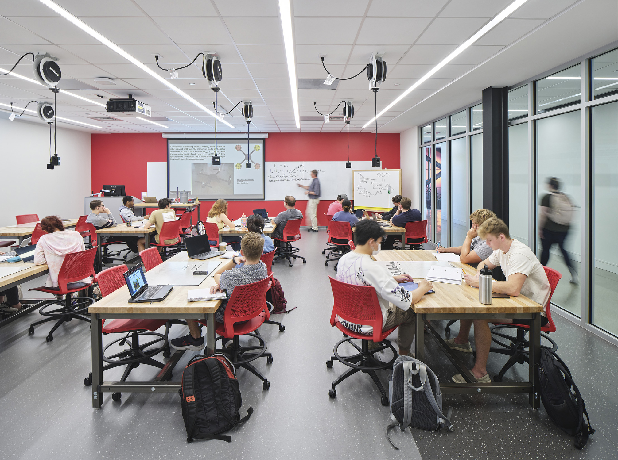 A classroom lab space in Elon University's Innovation Hall