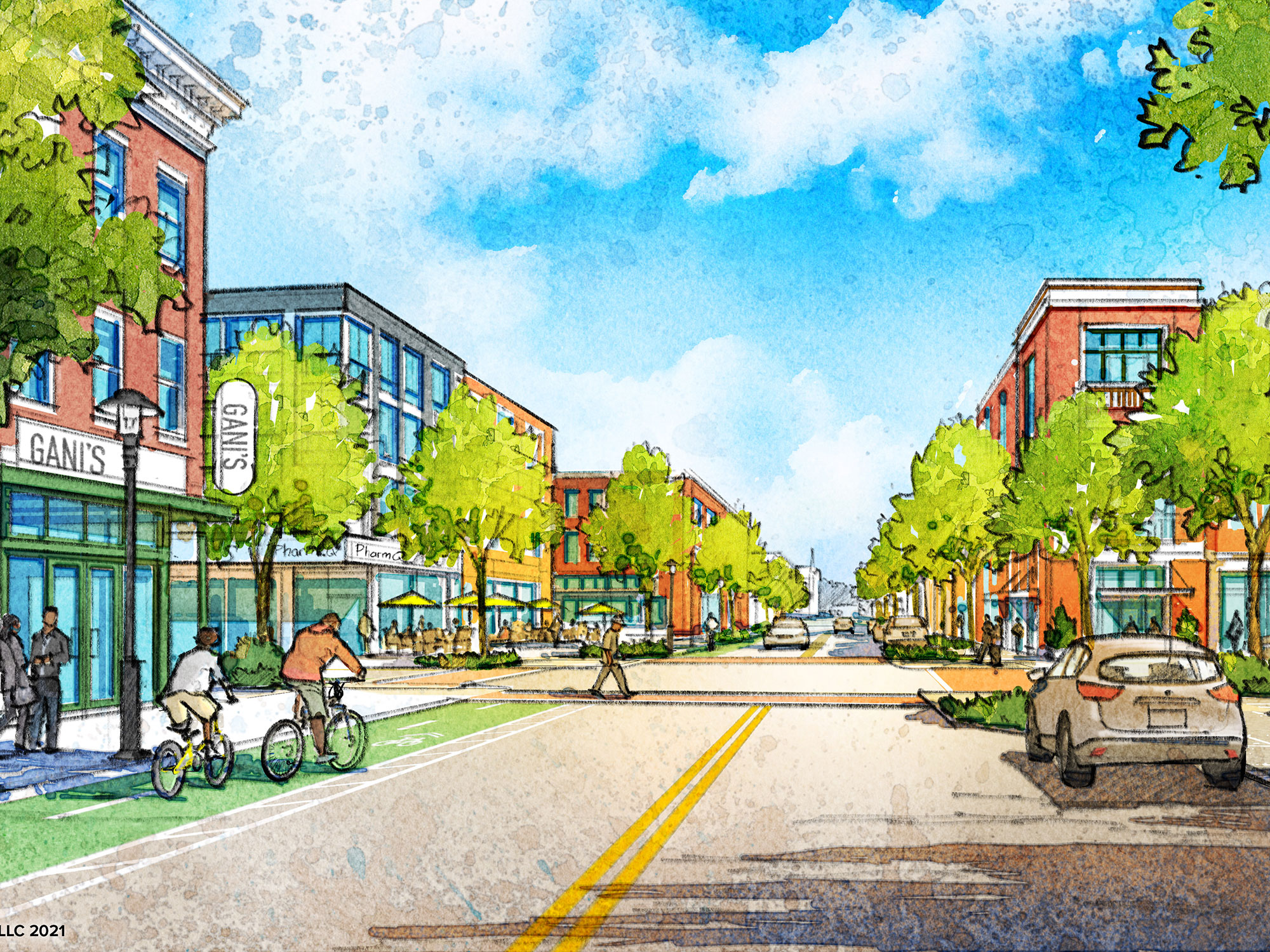 Harlem Park Neighborhood Master Plan Carey Perspective Rendering