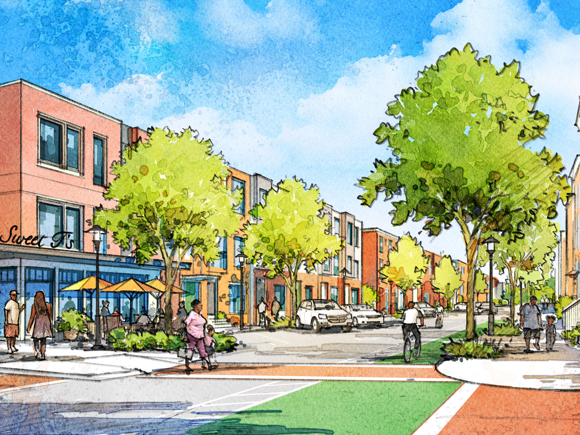 Harlem Park Neighborhood Master Plan Carrollton Perspective Rendering