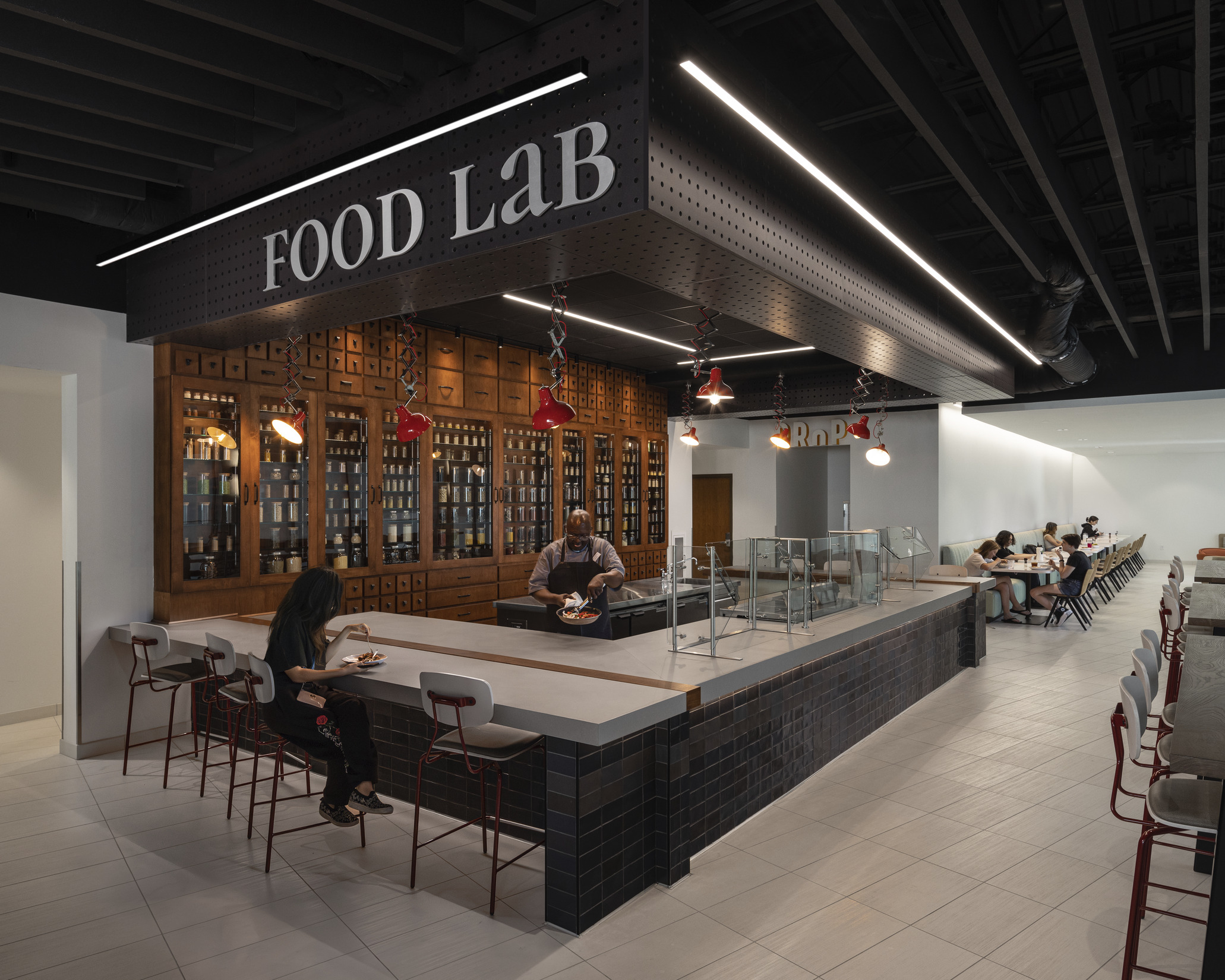 A food lab allows students to learn more about unique cuisines at Ringling College's Cunniffe Commons.