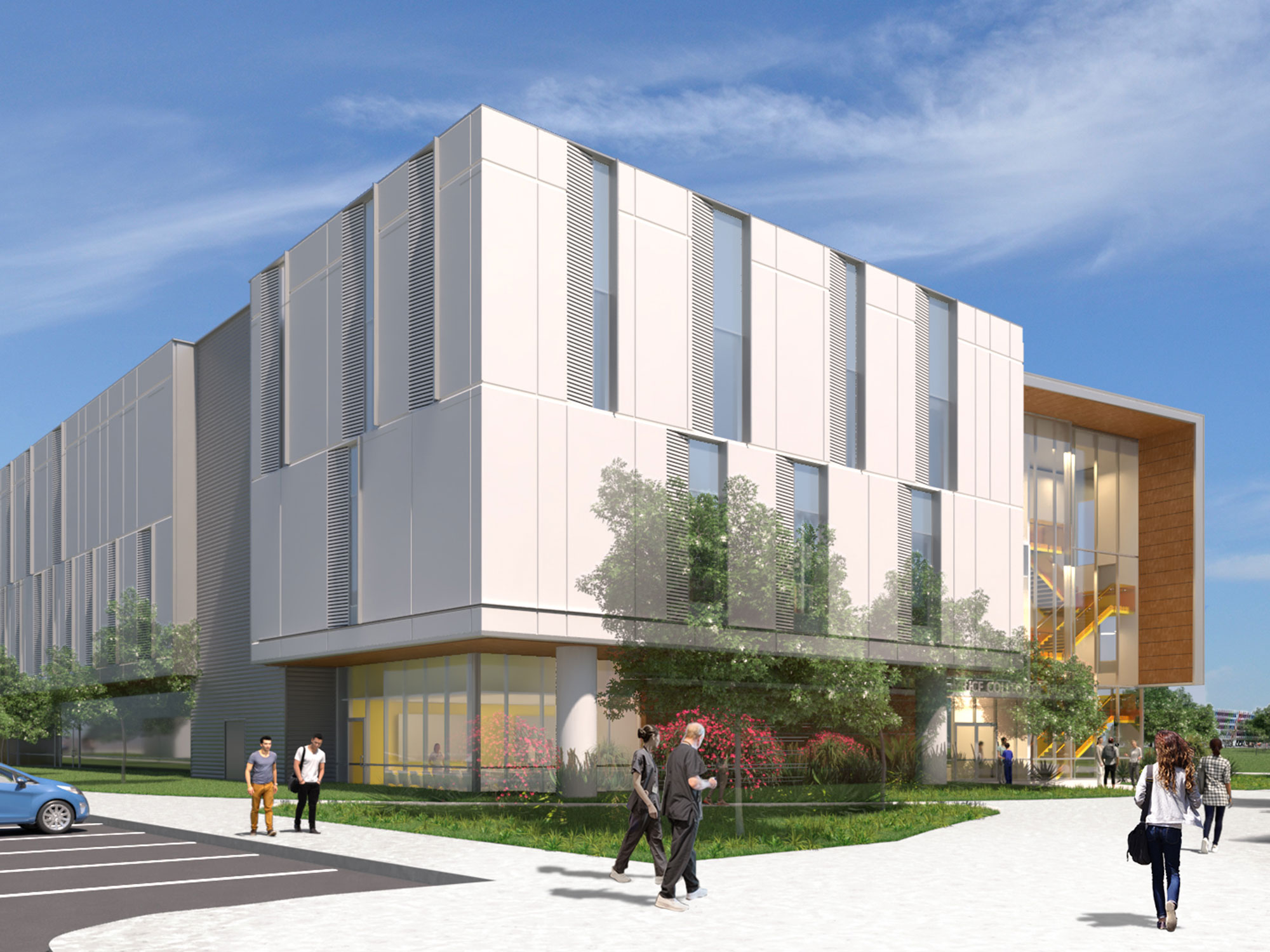 University of Central Florida College of Nursing Exterior Rendering