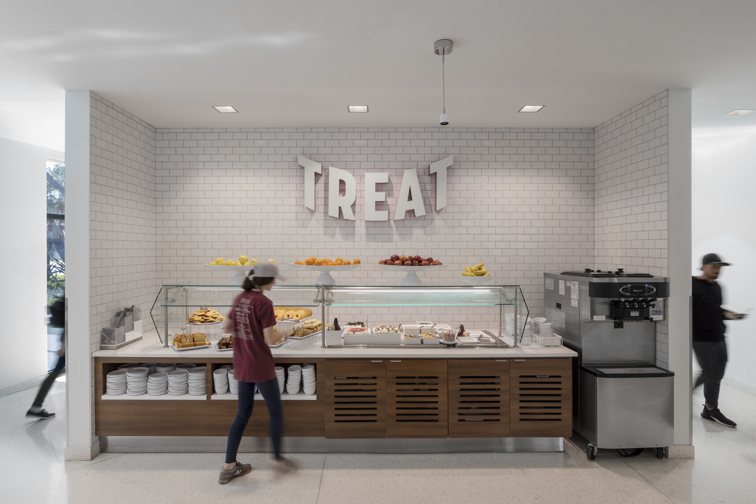 Treat signage in the shape of a smile