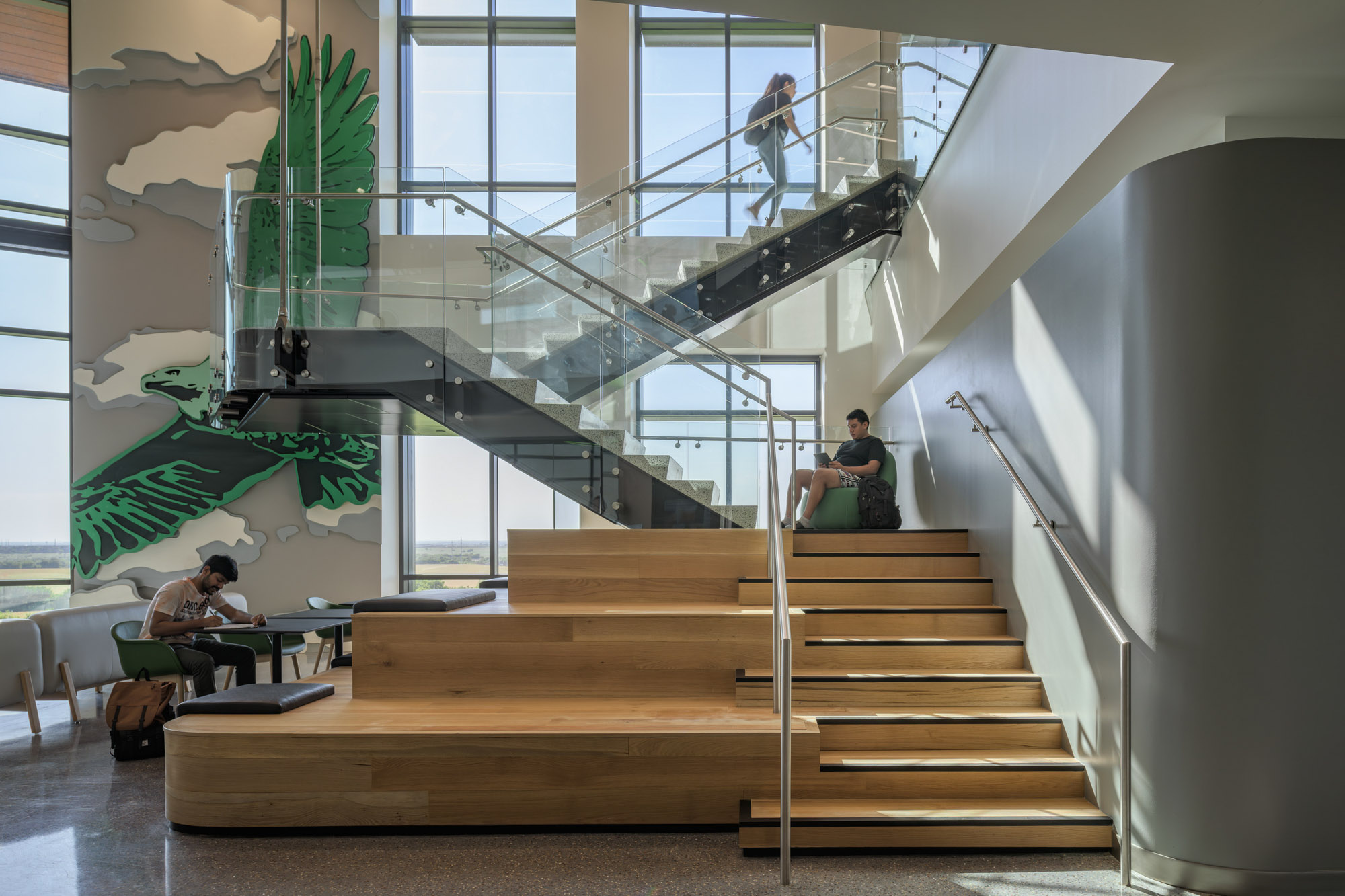 UNT Frisco Main Stair Graphics