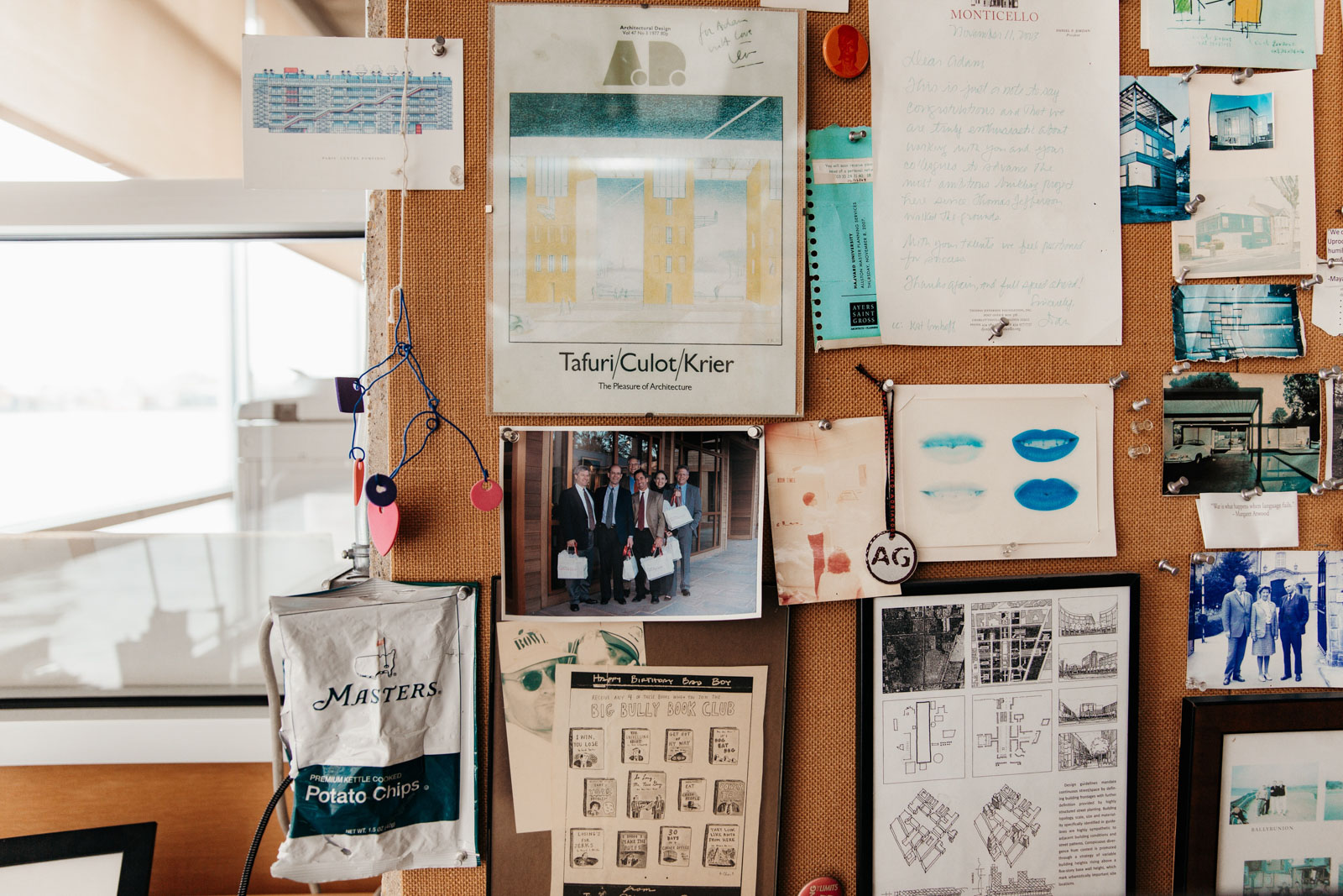 Inspiration images from Adam's desk