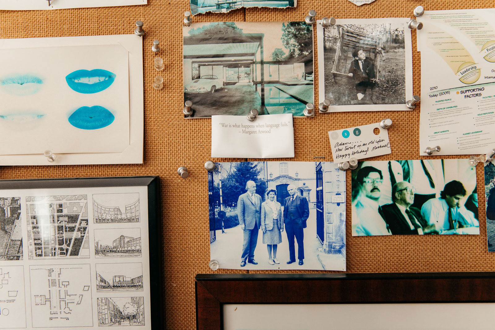 Inspiration images from Adam's desk