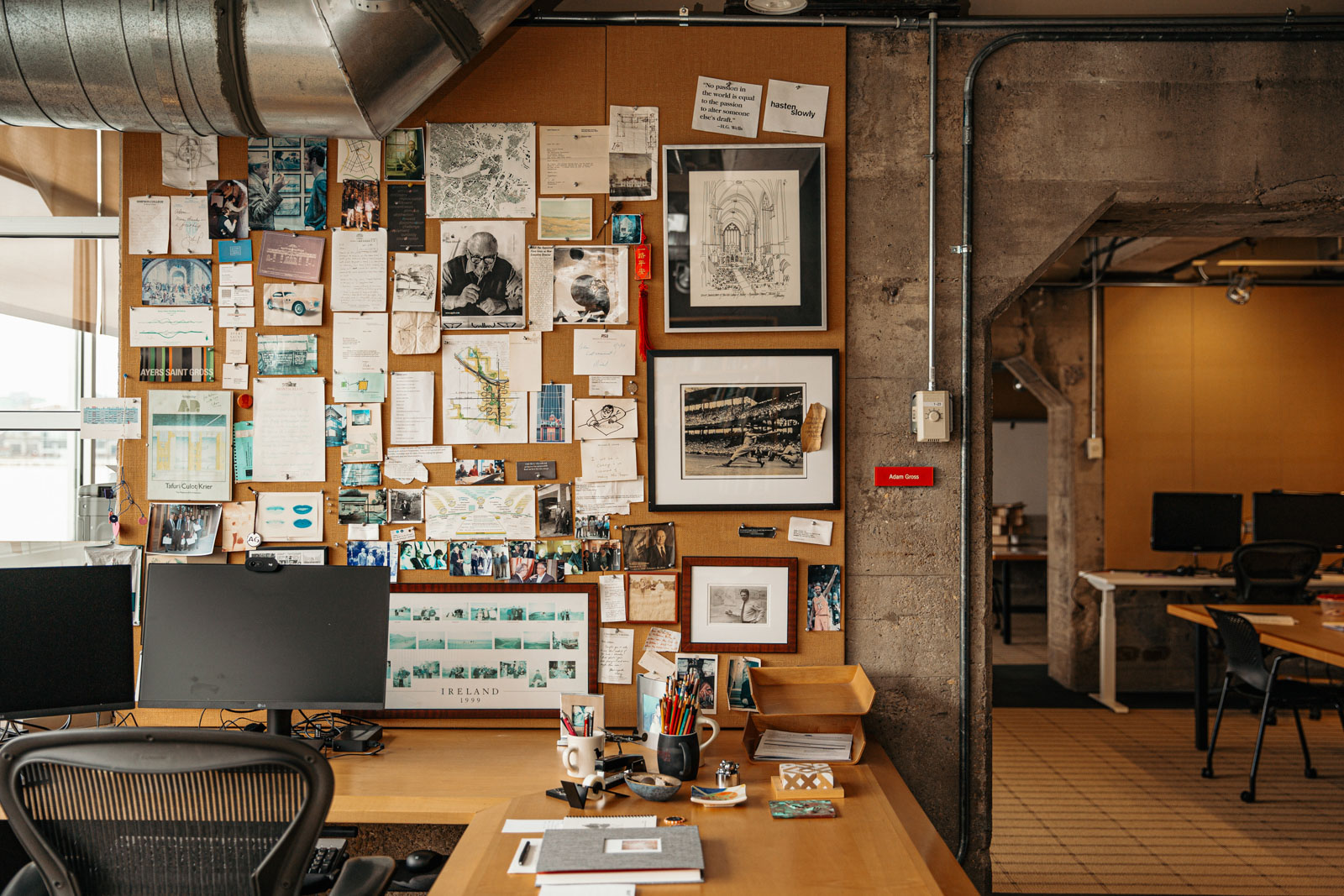 Inspiration images from Adam's desk