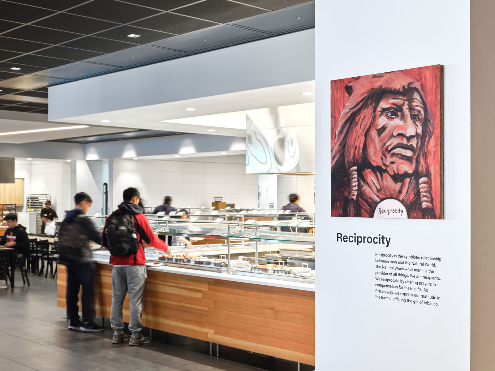 University of Maryland's Yahentamitsi Hall incorporates environmental graphics that provide information...