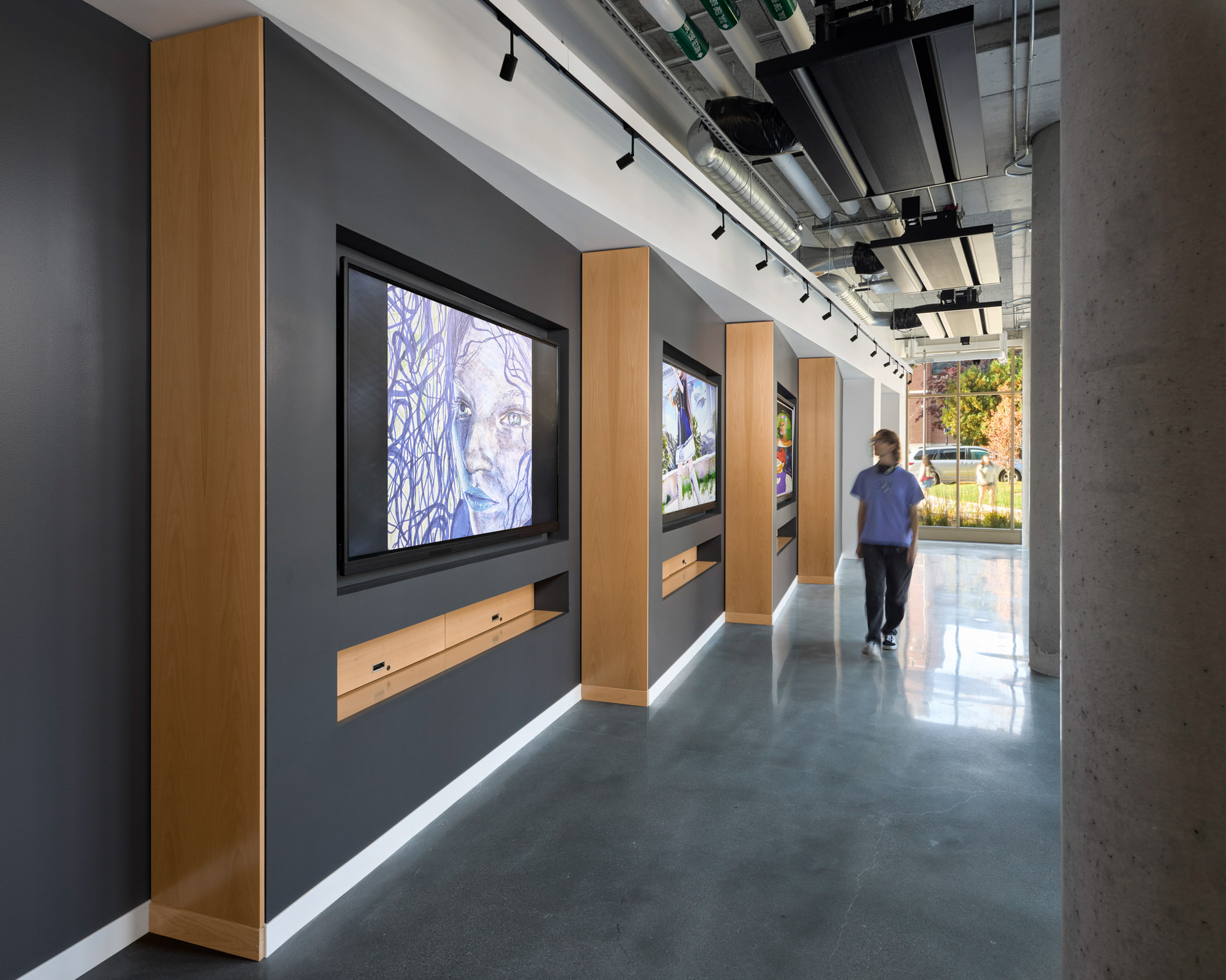 A multimedia gallery in Clark University's CMACD