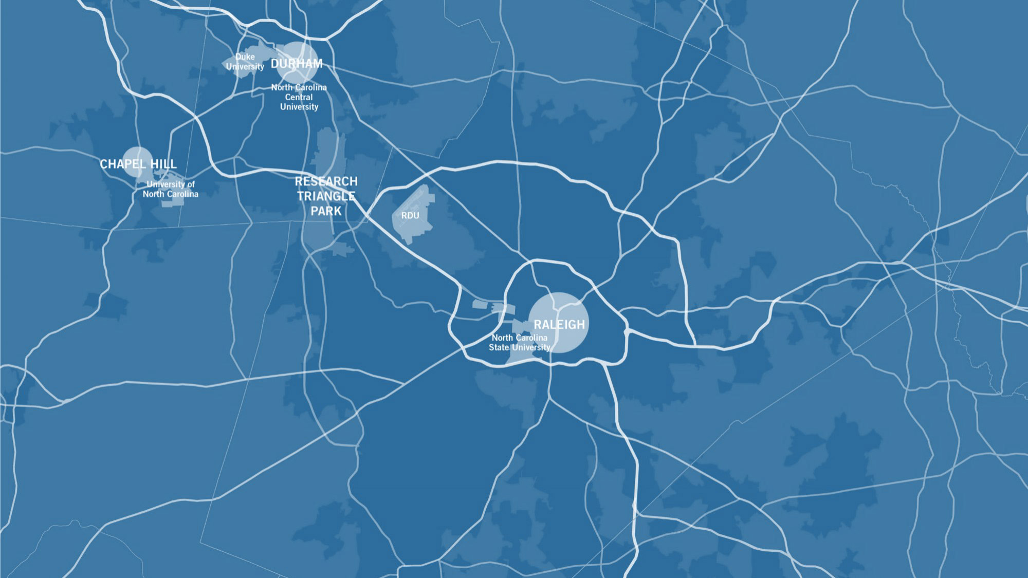 A regional basemap of the RTP 3.0