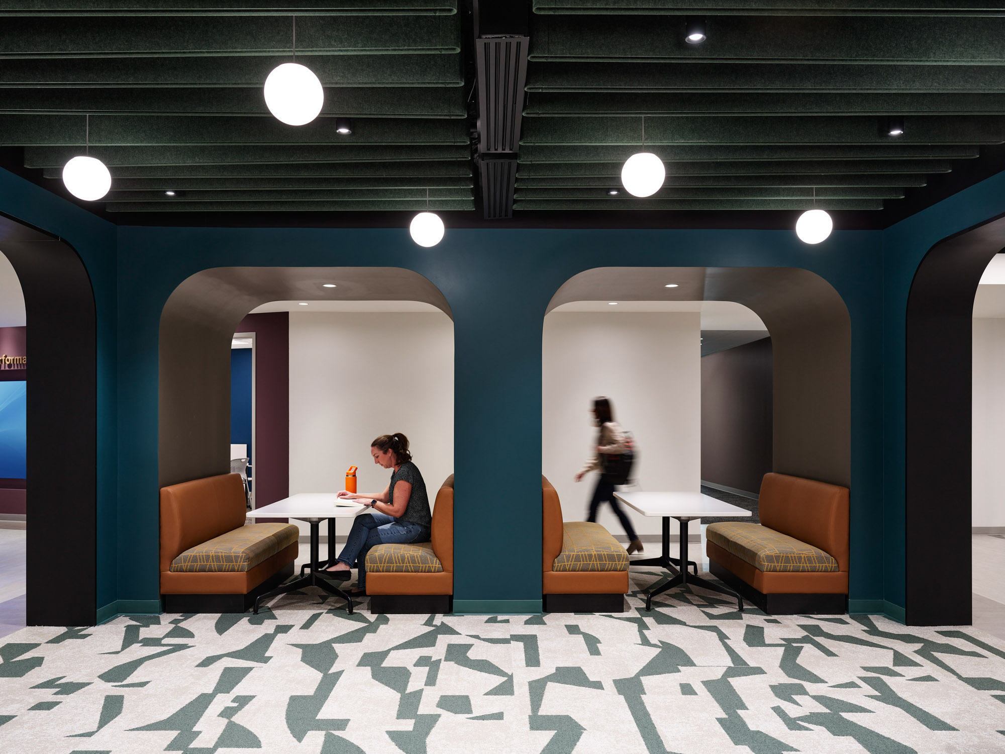 Touchdown seating within Bryant University's BELC