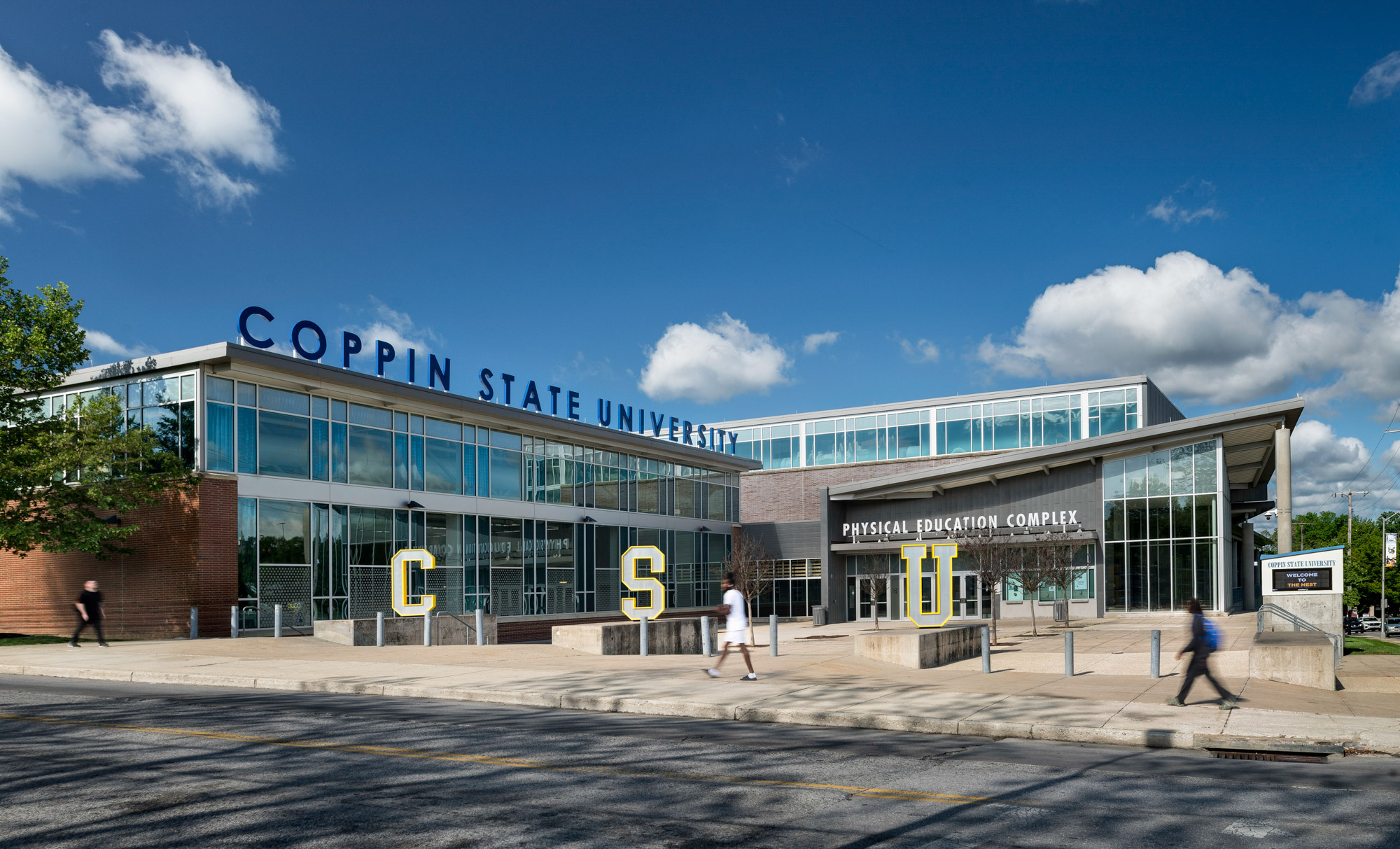 University exterior signage for Coppin State University