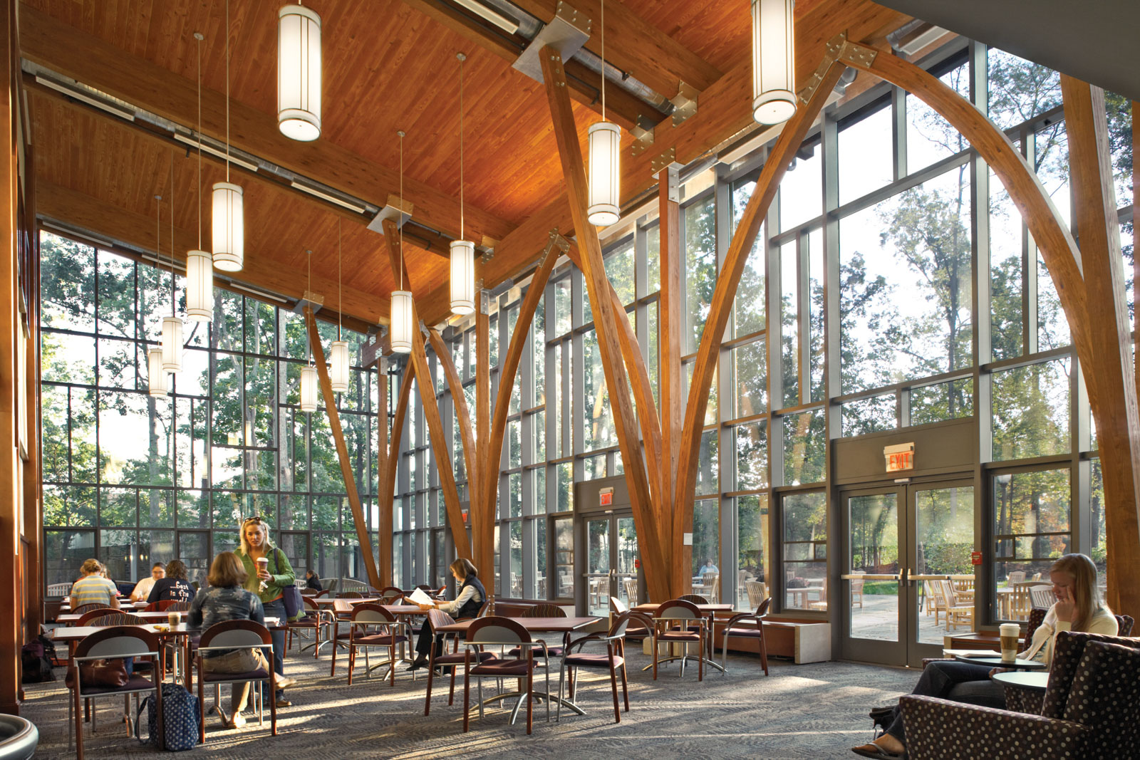 The commons space at Duke University's School of Nursing