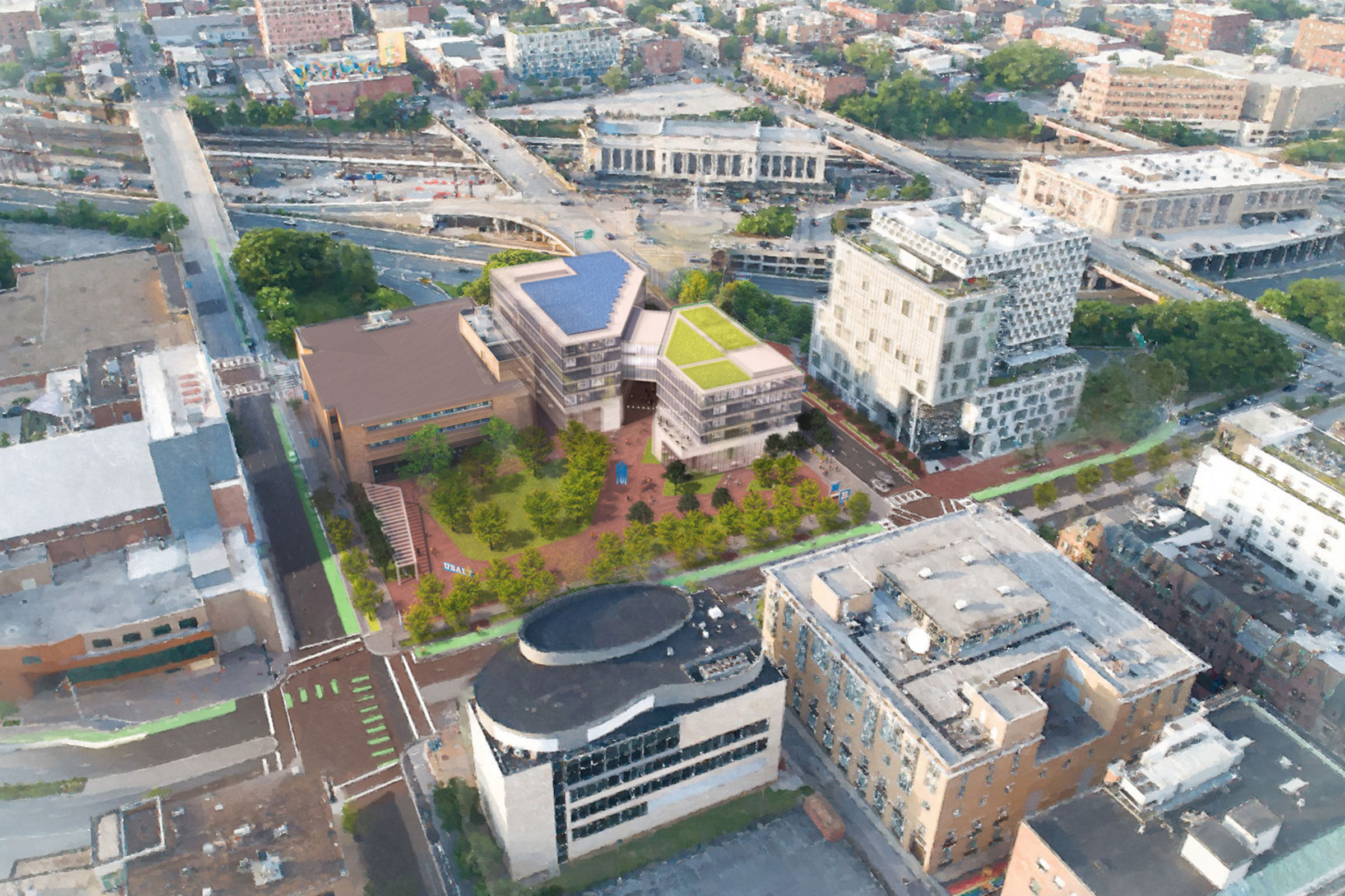 University of Baltimore Facilities Master Plan Aerial Rendering