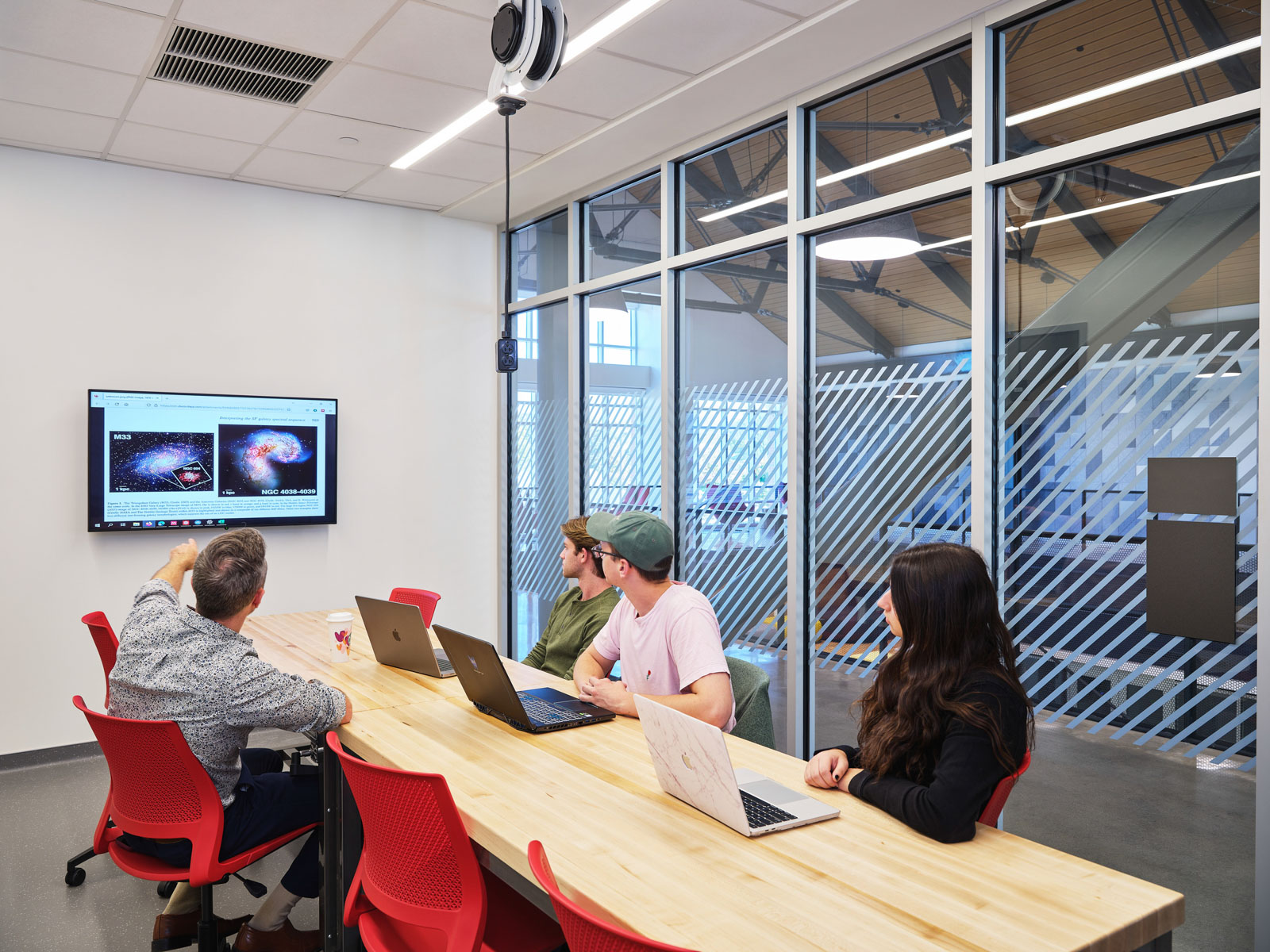 A study room at Elon University's Innovation and Founders Hall