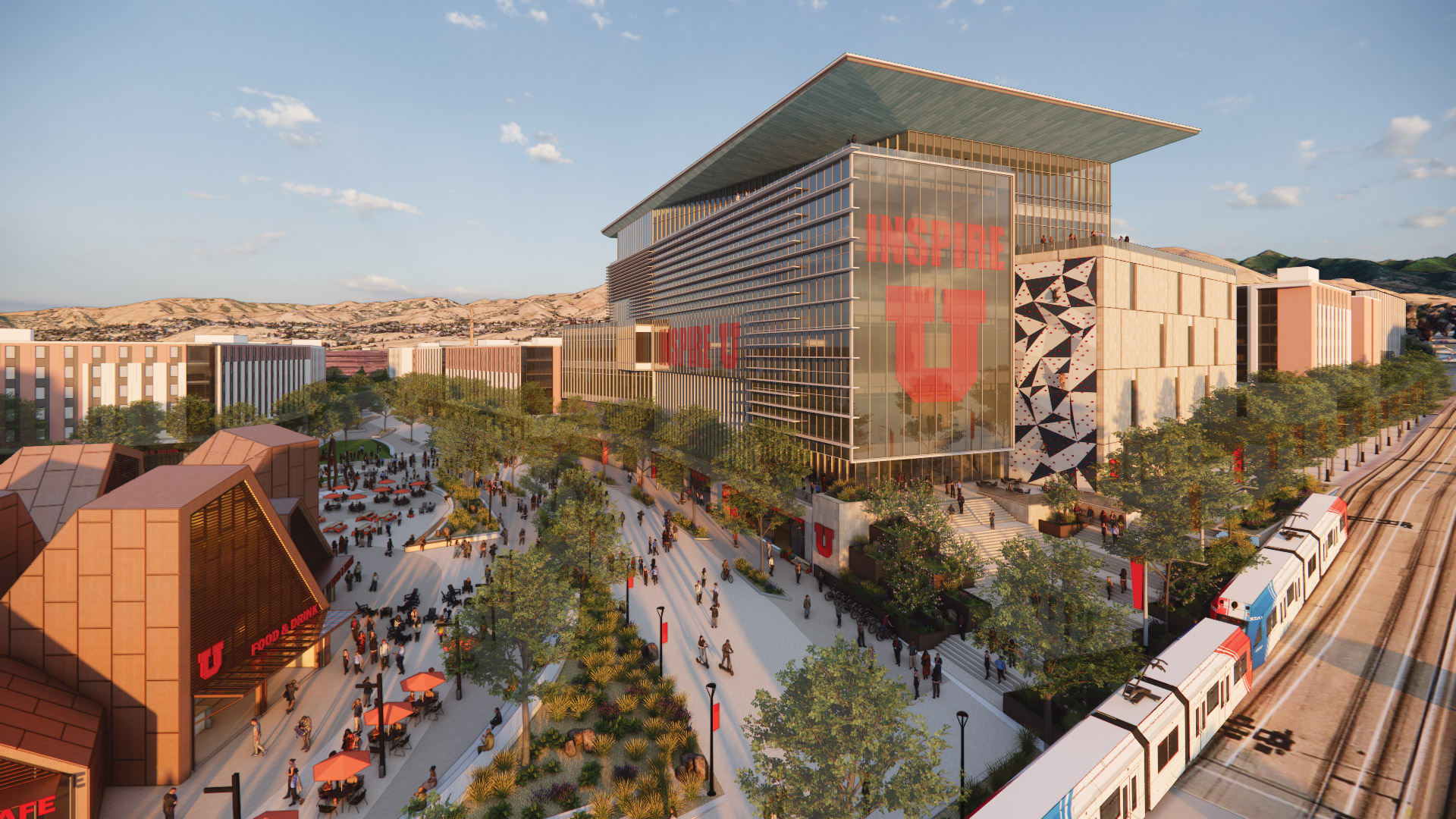 A rendering of the University of Utah College Town Magic