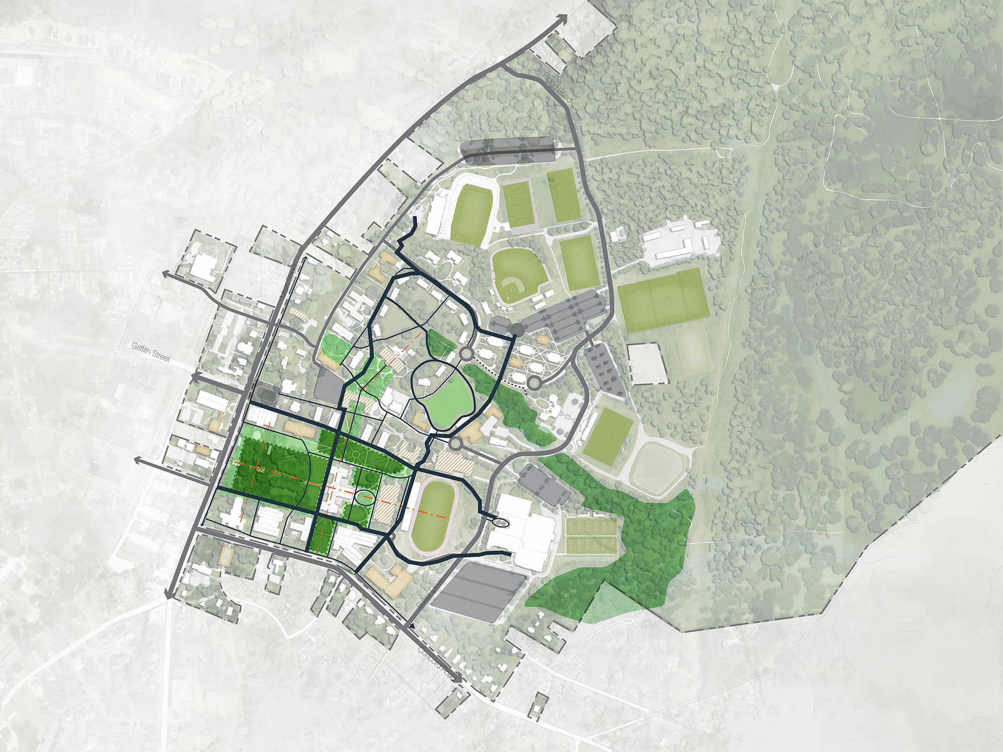 Davidson College Campus Master Plan Open Space Plan