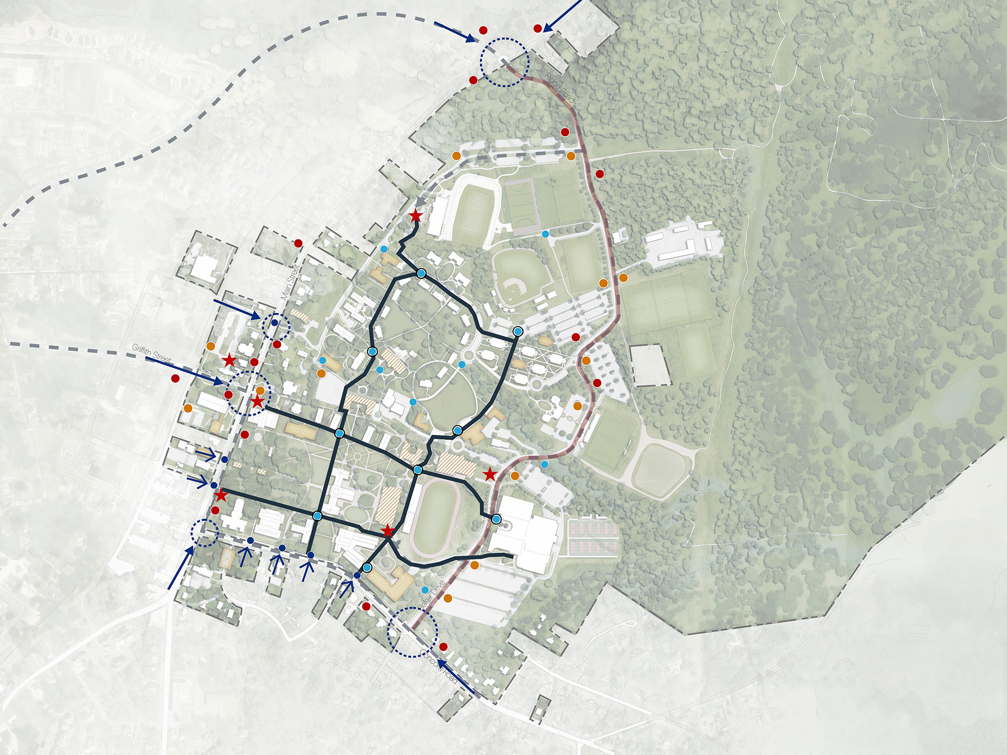 Davidson College Campus Master Plan Wayfinding and Signage