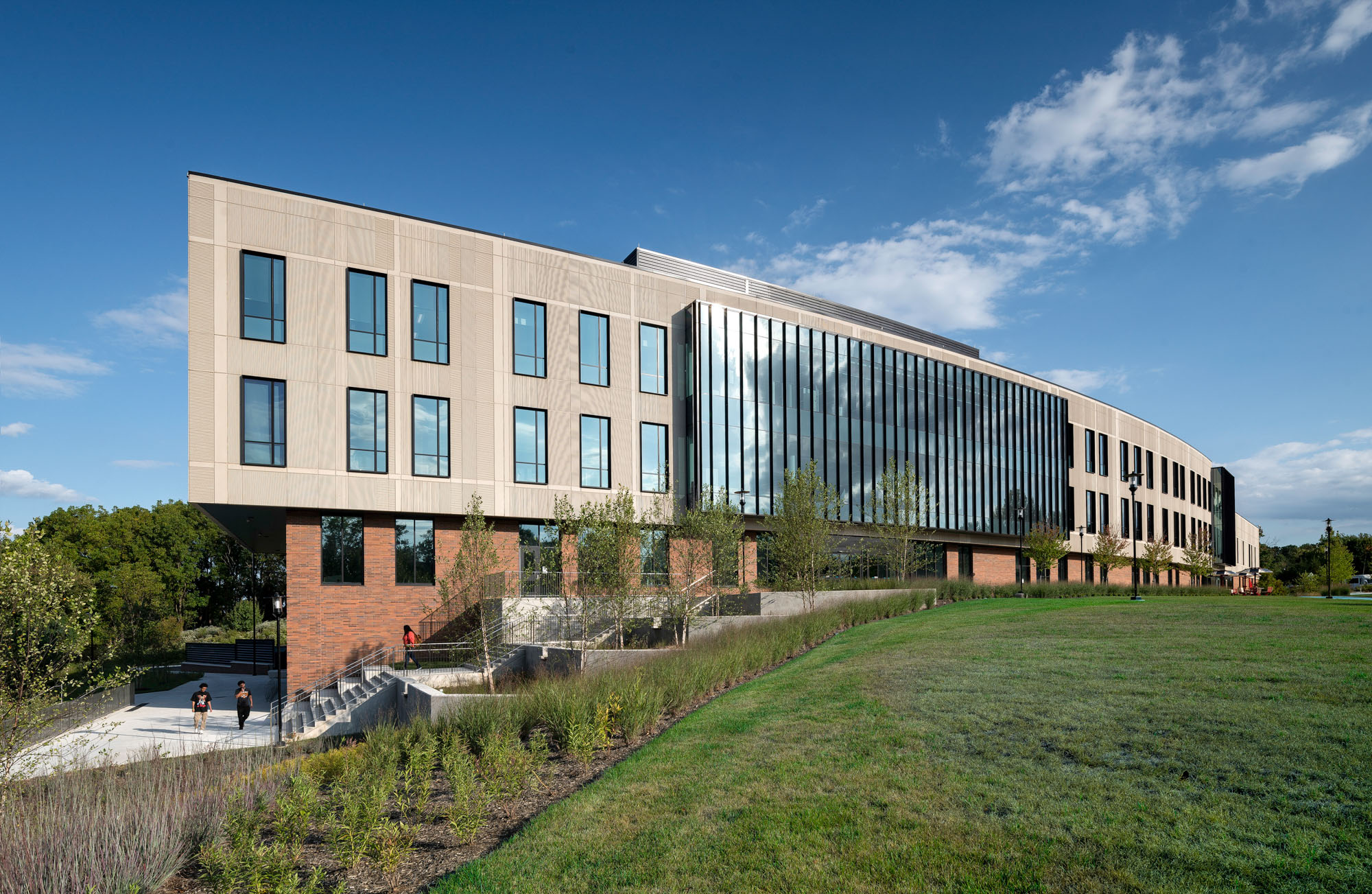 The Kahlert Foundation Complex at Howard Community College, a modern academic building with a large...