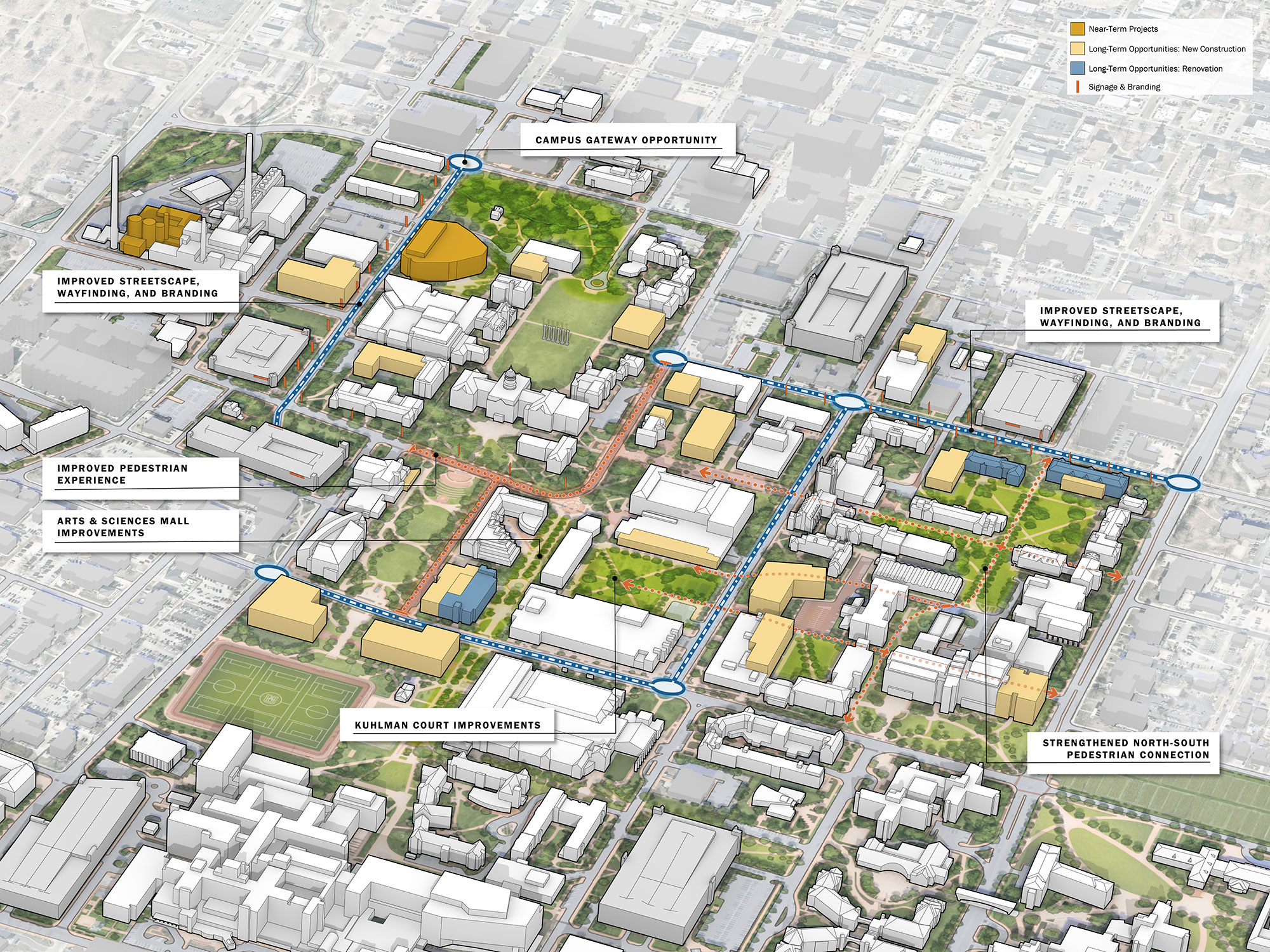 University of Missouri Campus Master Plan 3D Rendering AFTER
