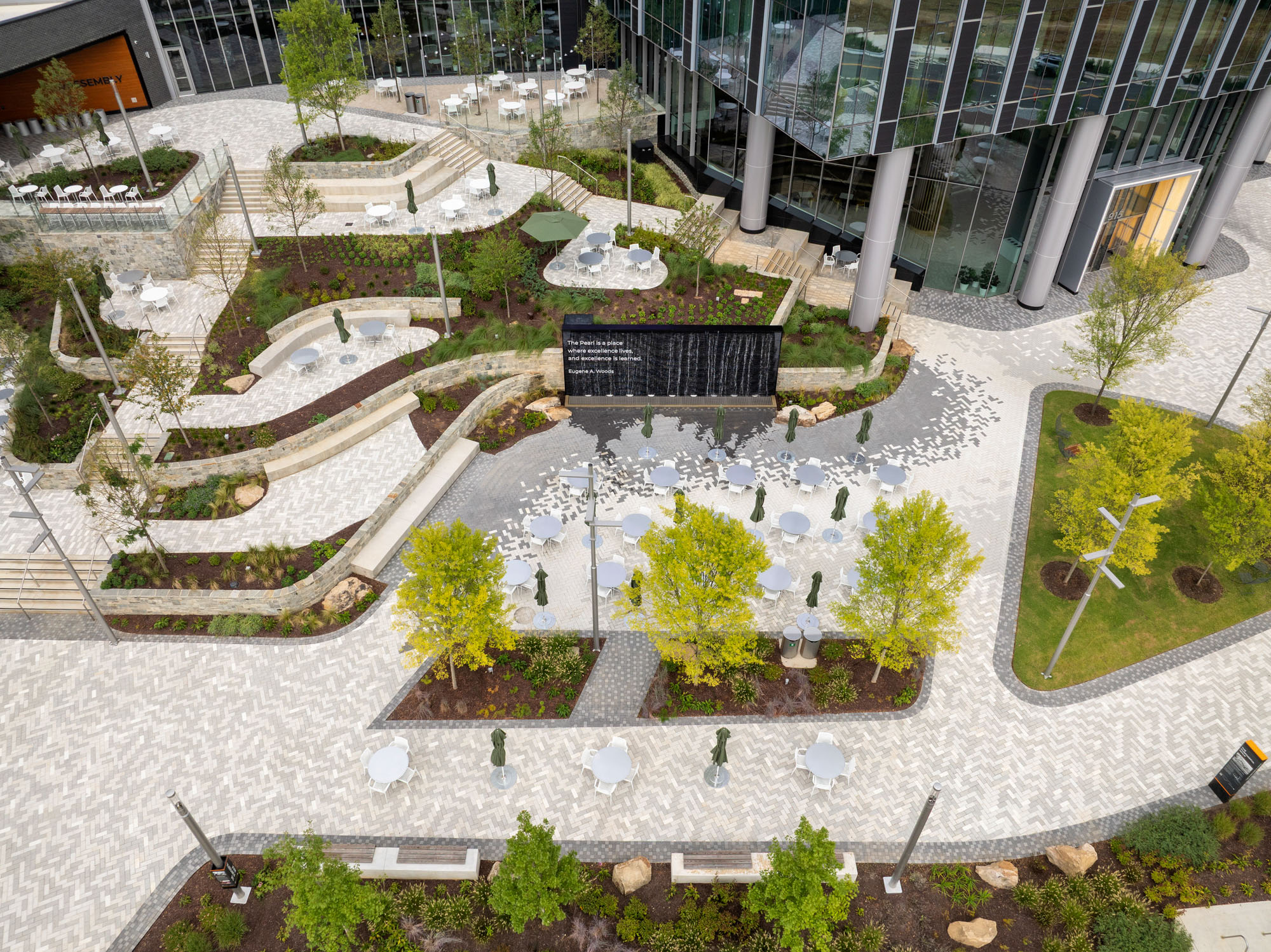 Purposeful Walk aerial terrace garden