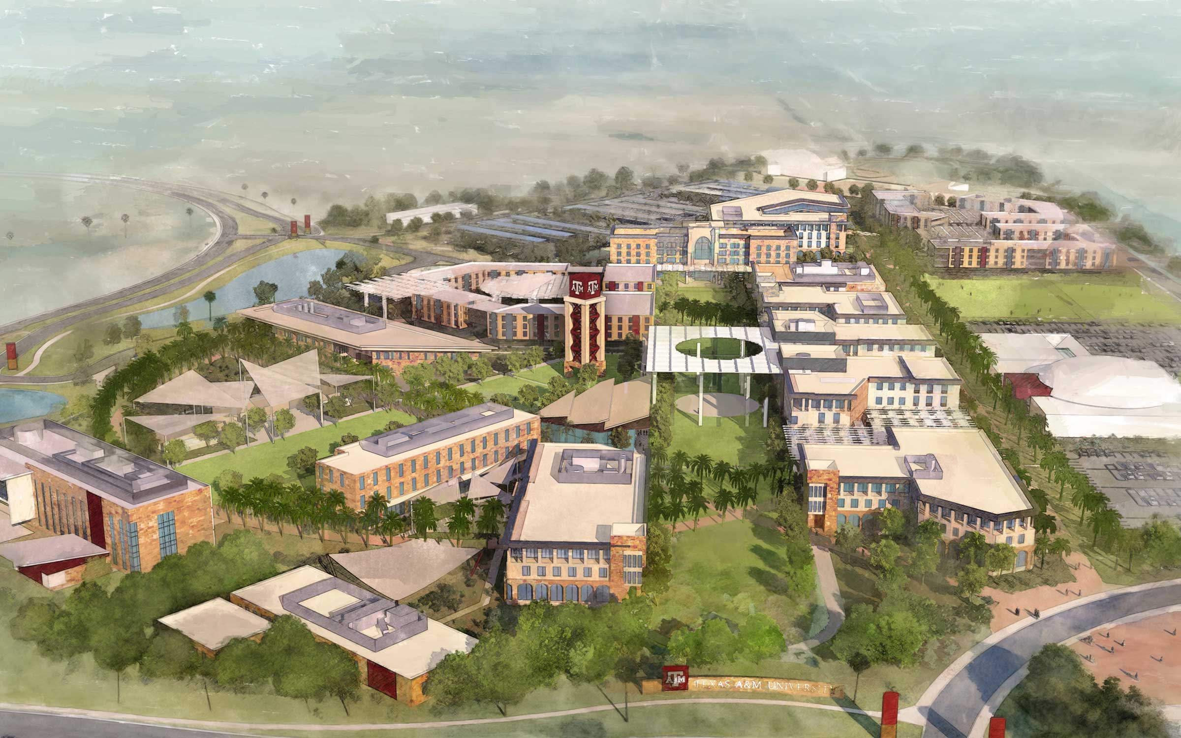 Texas AM University HECM Master Plan_plan rendering